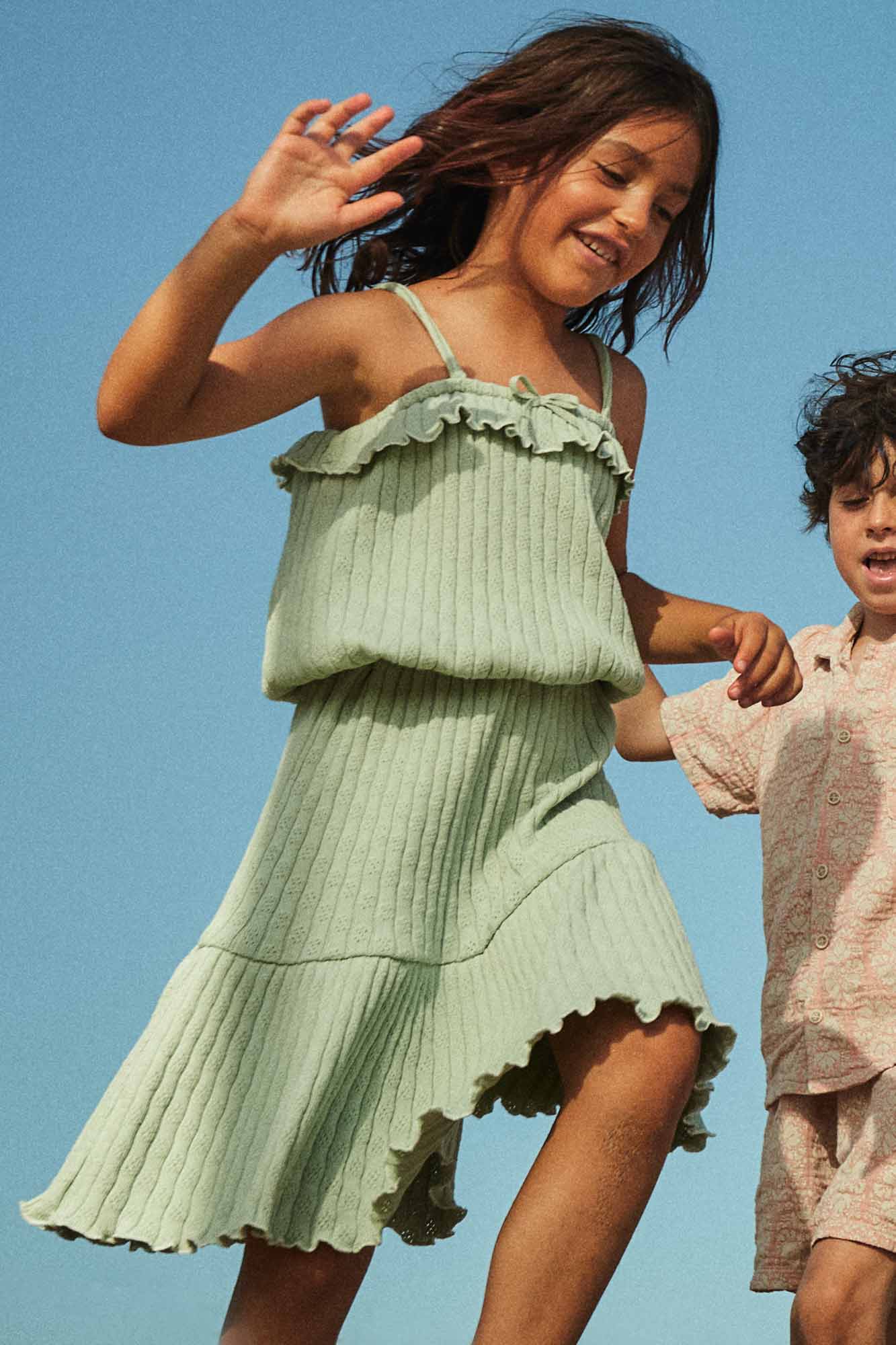 Coco Au Lait SEA FOAM WAVES DRESS  Sea Foam