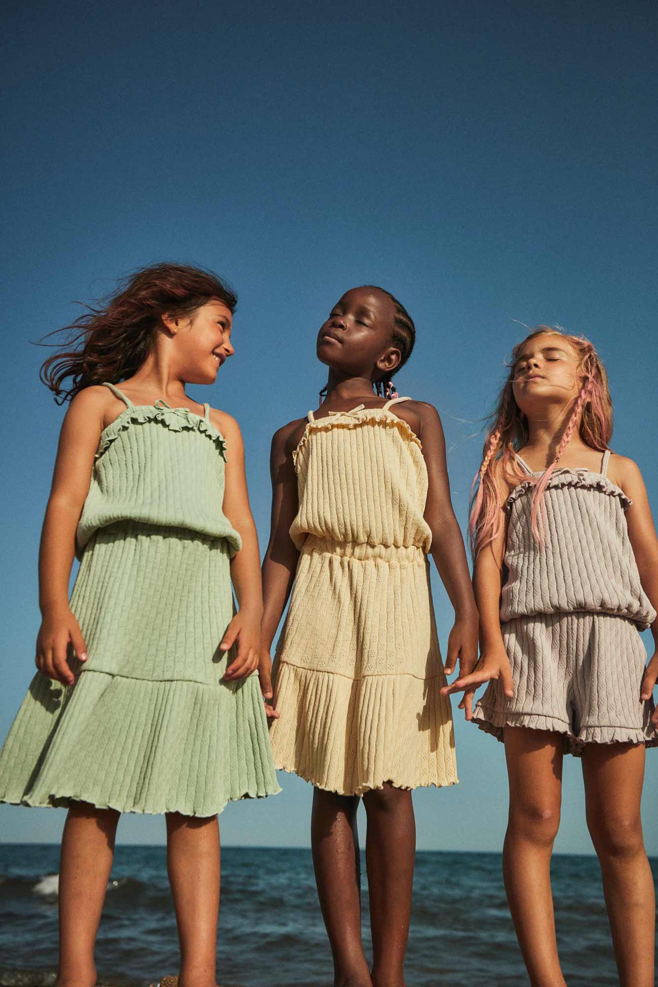 Coco Au Lait SEA FOAM WAVES DRESS  Sea Foam