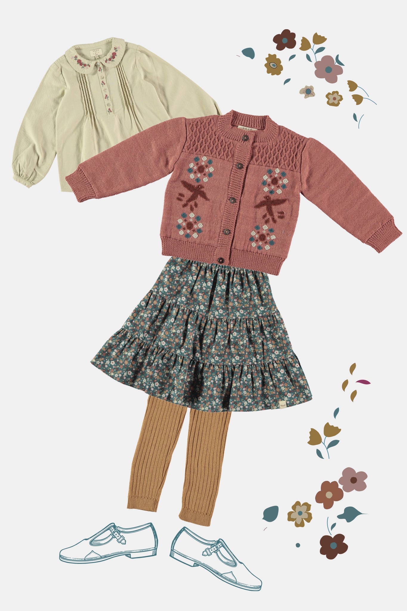 Coco Au Lait SKIRT LEGGINGS LOOK Onesize Multicolor