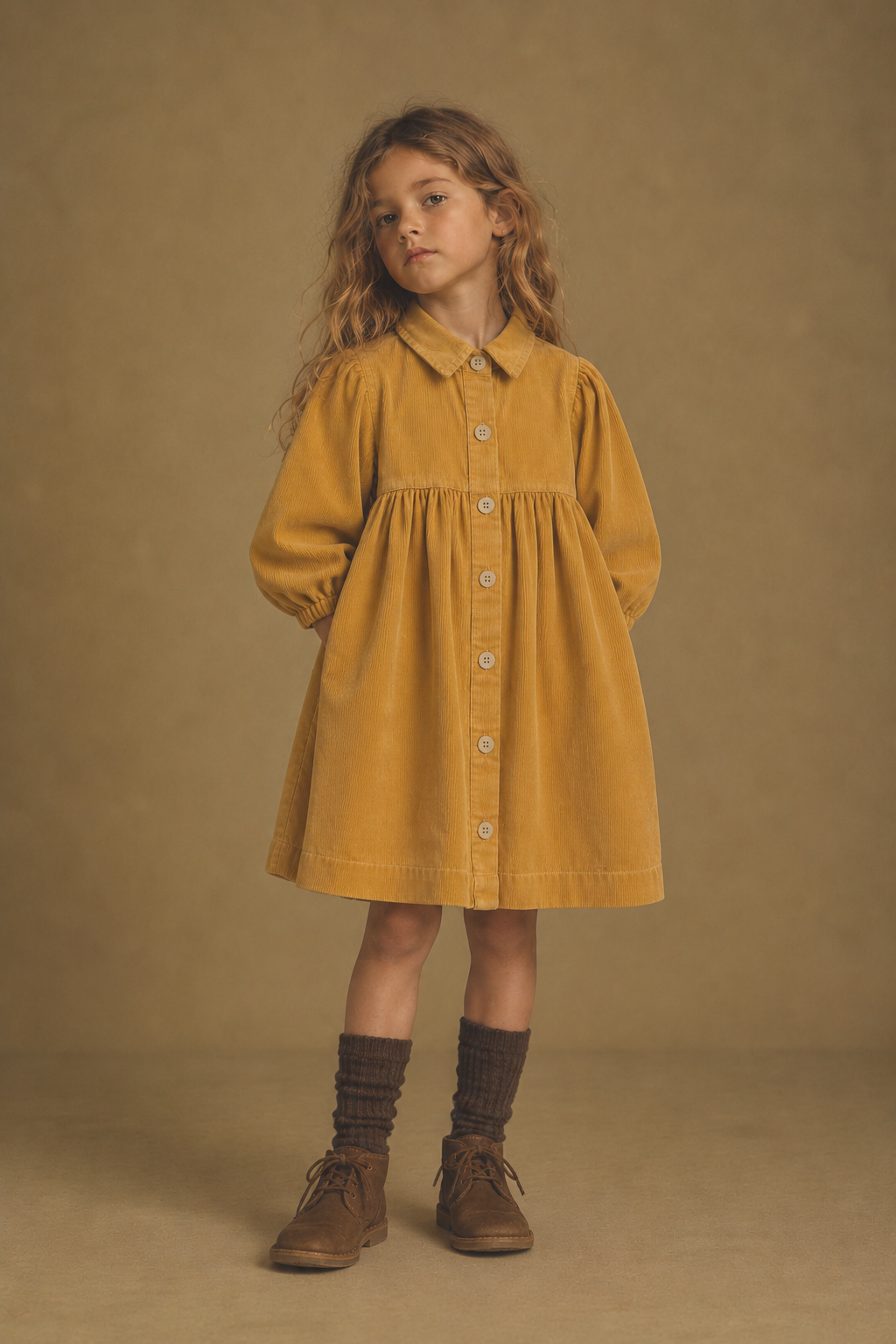 VESTIDO MICROPANA MUSTARD