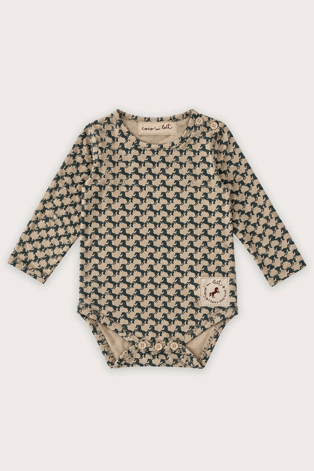 BODY BEBÉ MINI CABALLOS BEIGE