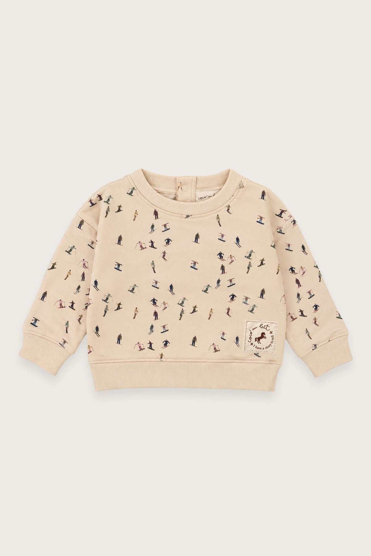 SUDADERA ESQUIADORES ALL OVER VANILLA BEBÉ