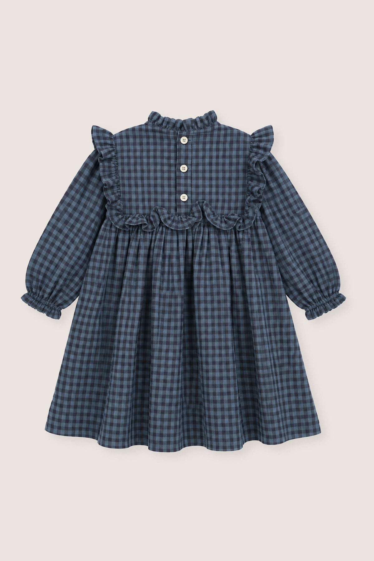 VESTIDO VICHY BORDADOS PAJAROS