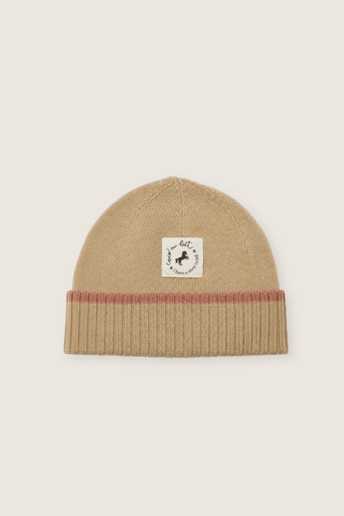 GORRO DE PUNTO BEIGE BEBÉ