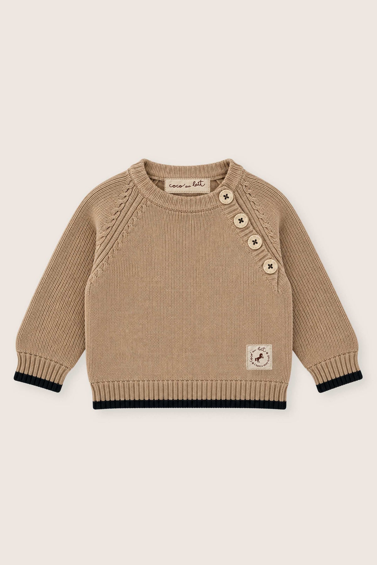 JERSEY DE PUNTO BEIGE BEBÉ