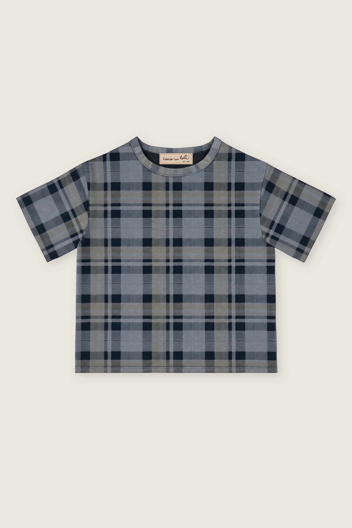 CAMISETA CHECKS NAVY BLUE
