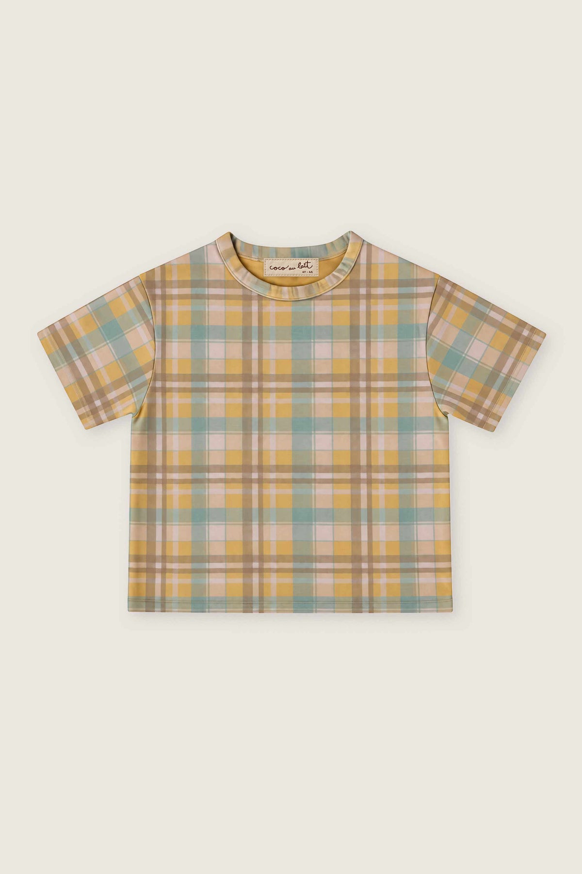 CAMISETA CHECKS MOSTAZA