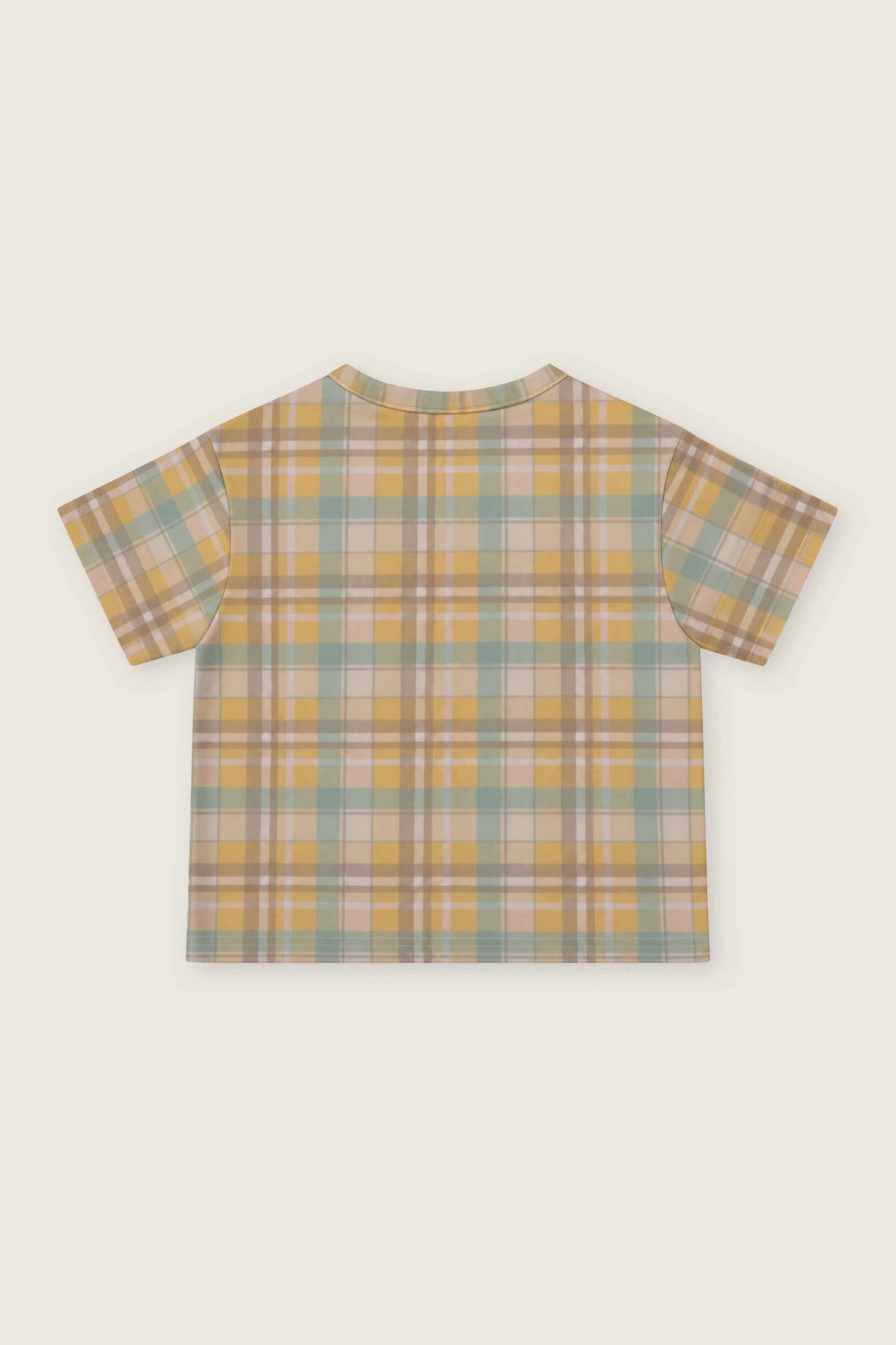 CAMISETA CHECKS MOSTAZA