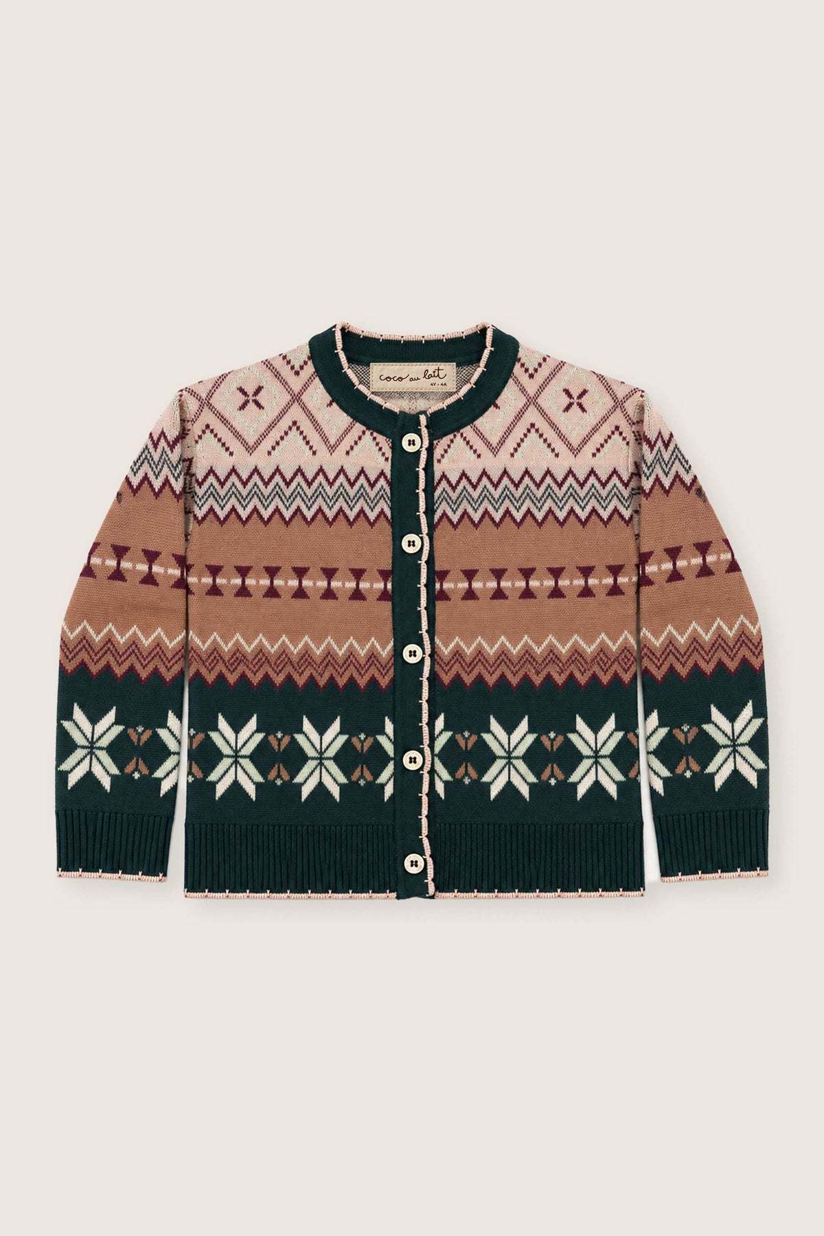 CÁRDIGAN DE PUNTO JACQUARD NORDIC BLOOM MUJER