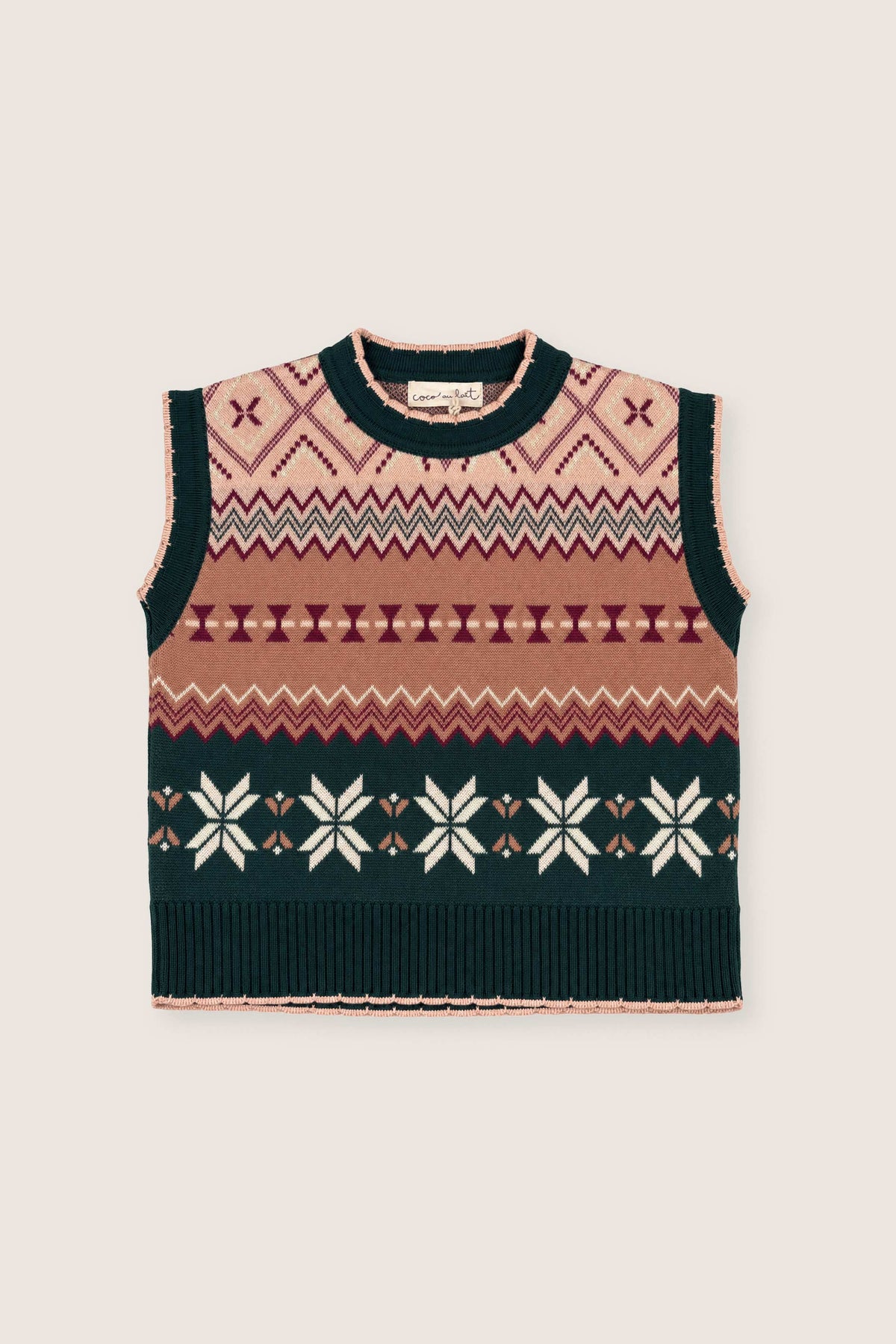 CHALECO DE PUNTO JACQUARD NORDIC BLOOM MUJER