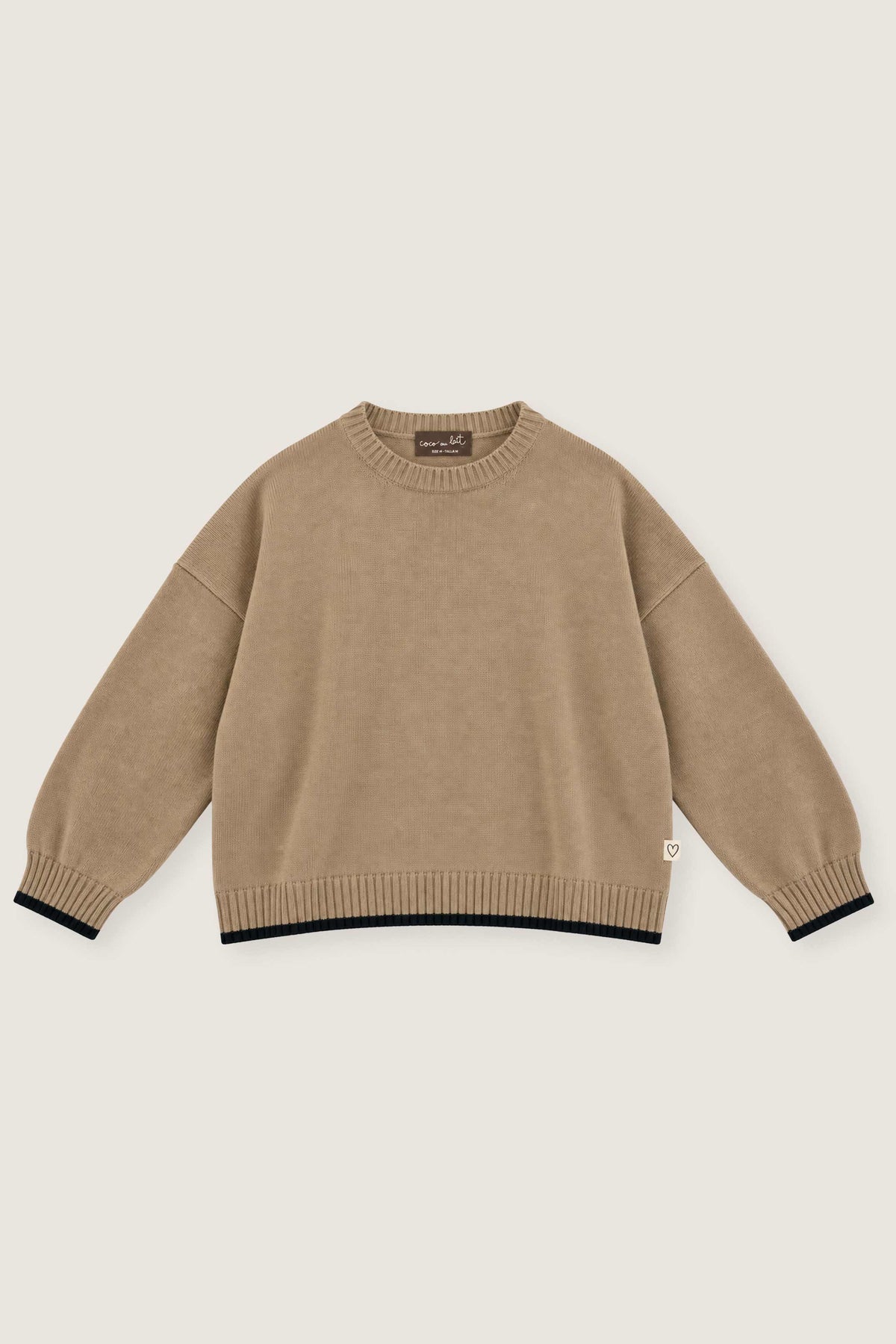 JERSEY DE PUNTO BEIGE MUJER