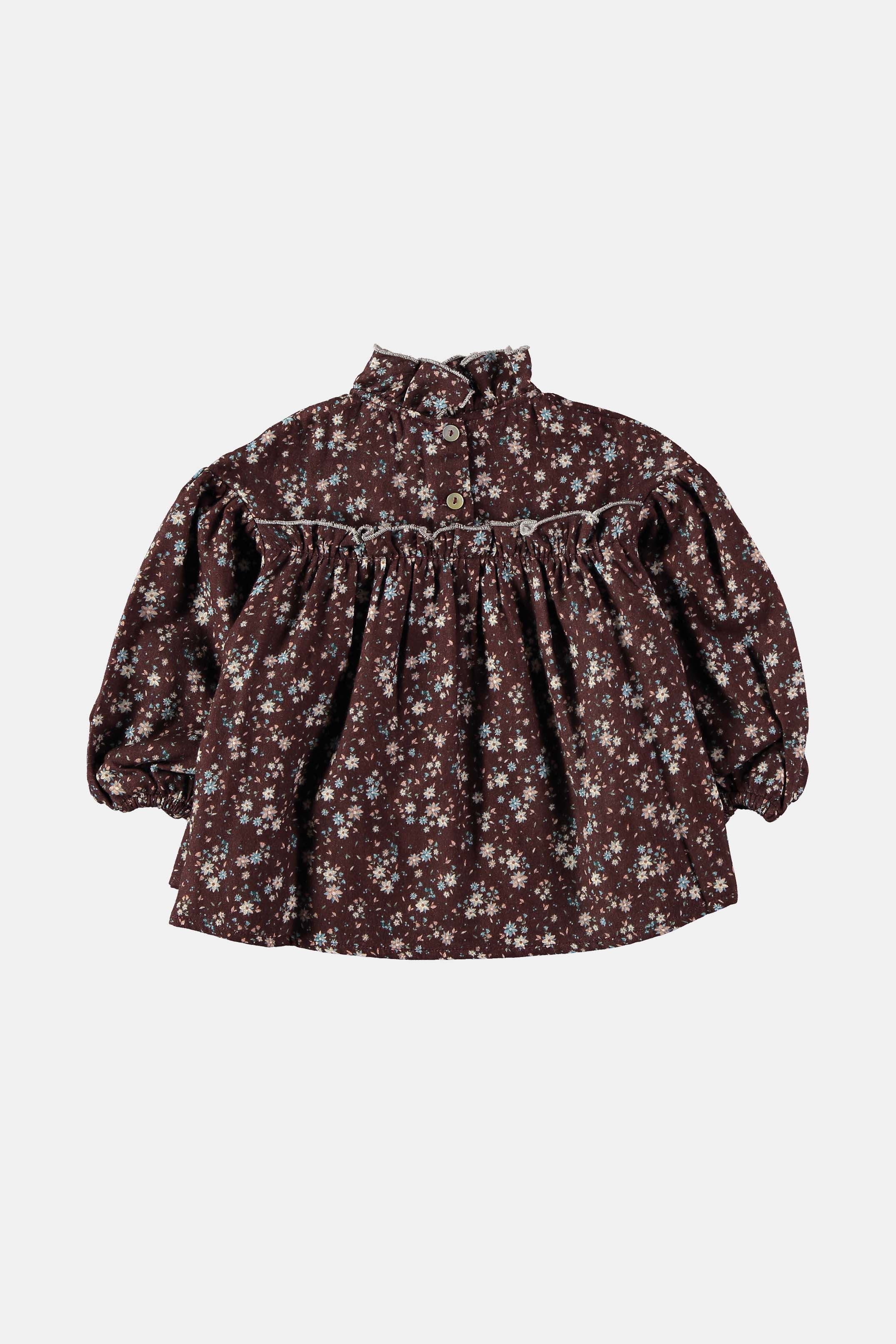 Coco Au Lait BABY BROWN FLOWERS BLOUSE Brown Flowers