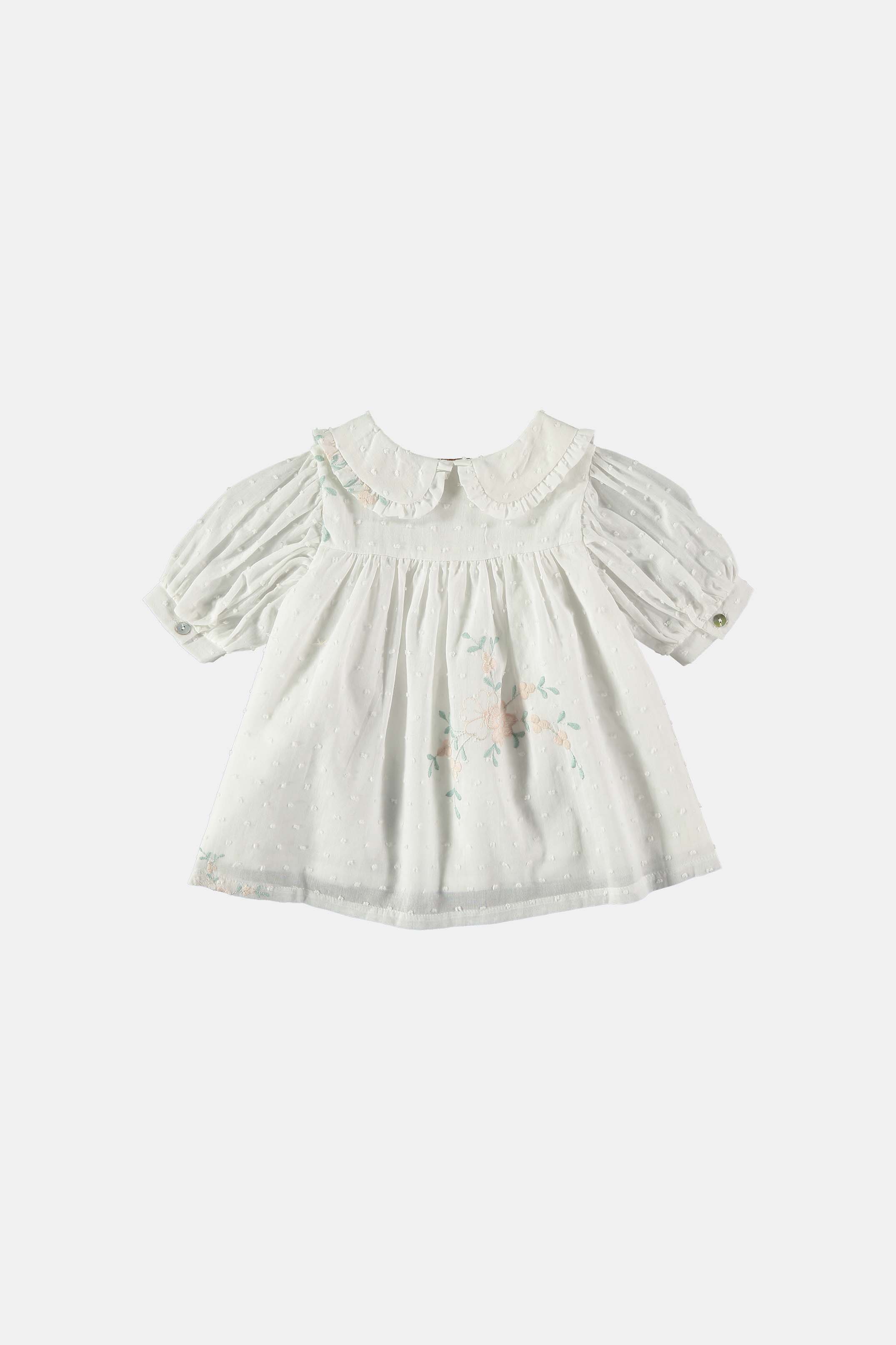 Coco Au Lait BABY TATTING DRESS SET White