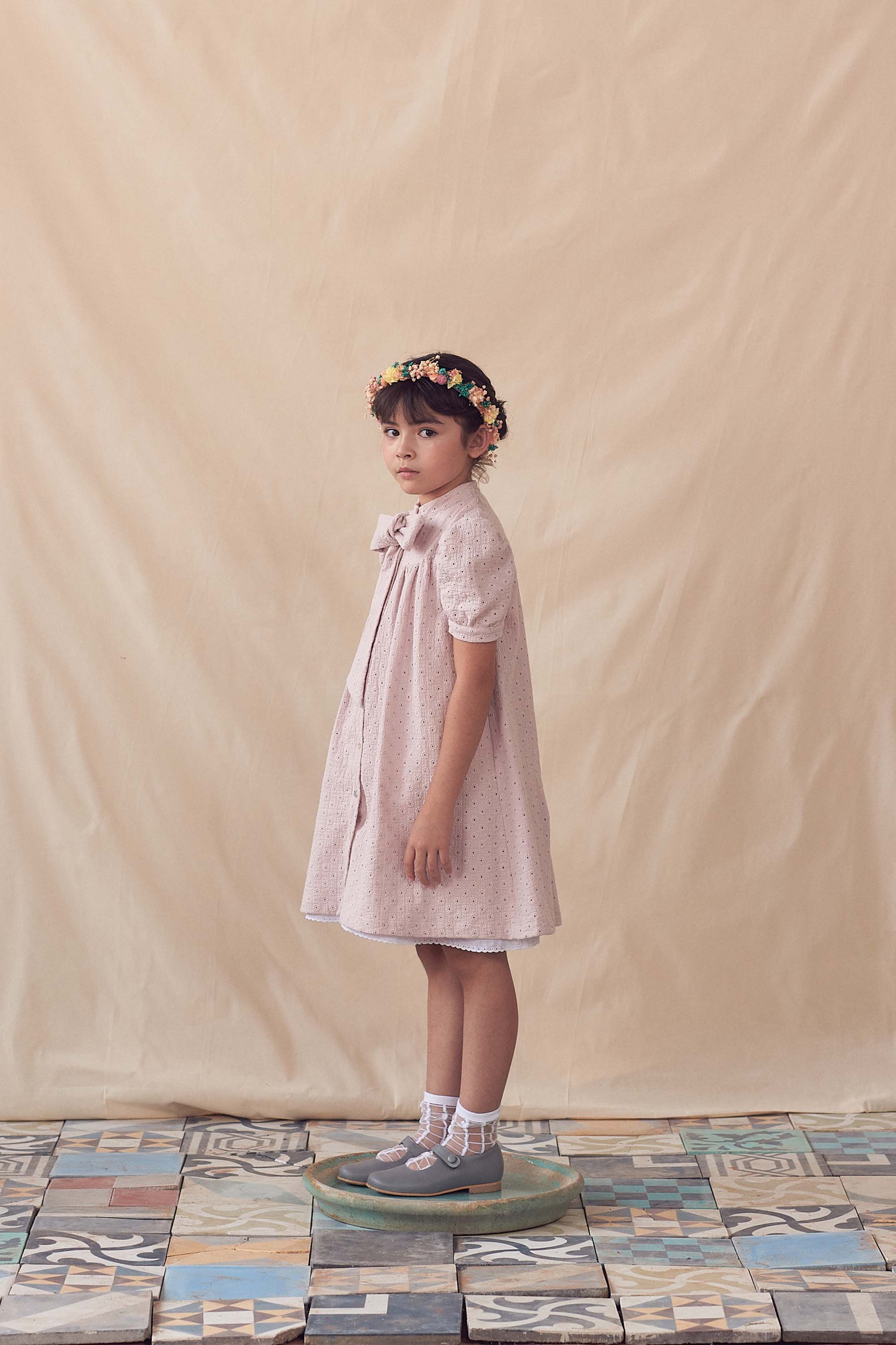 Coco Au Lait BRITISH EMBROIDERY PINK DRESS Pink