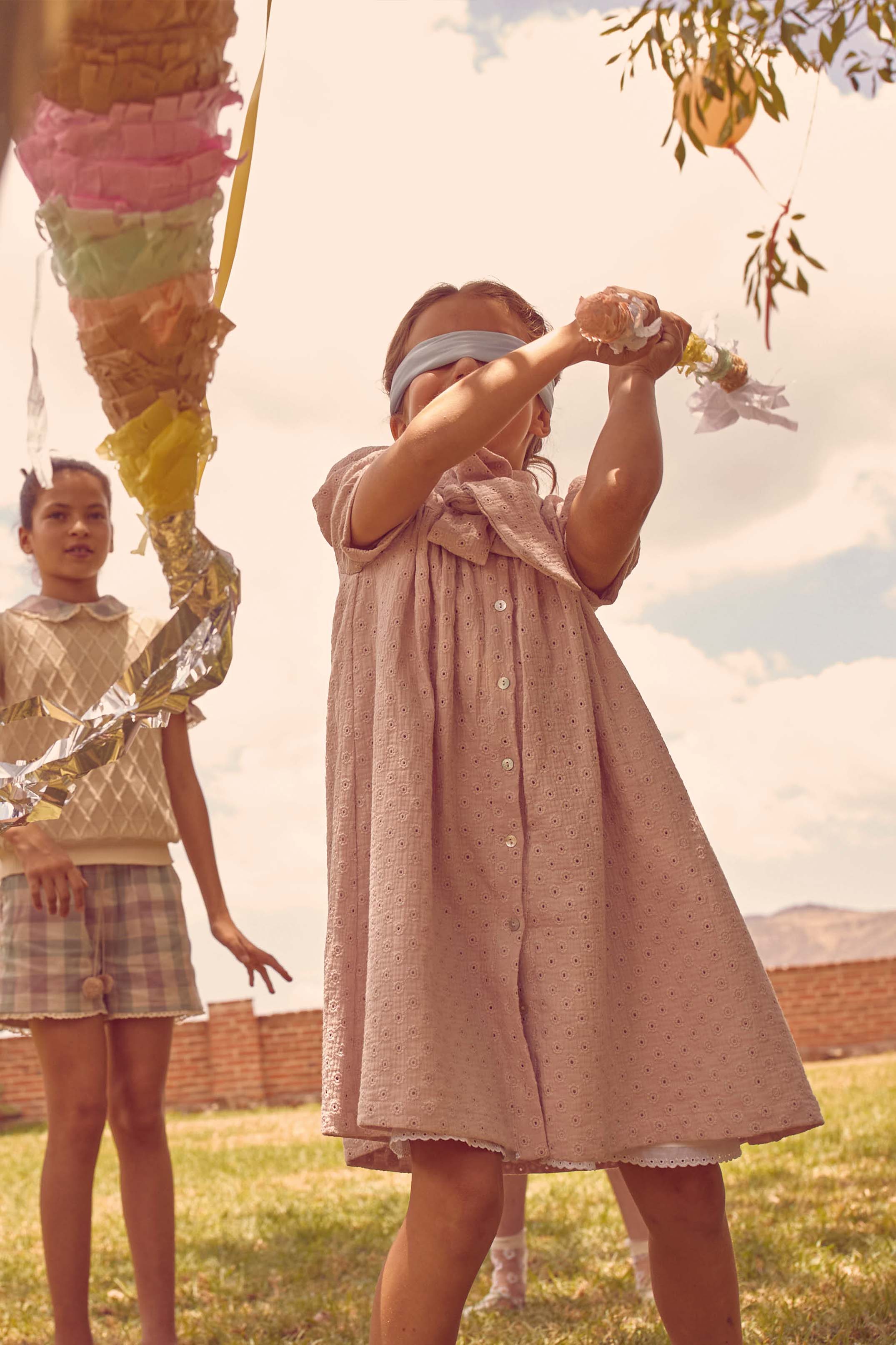 Coco Au Lait BRITISH EMBROIDERY PINK DRESS Pink