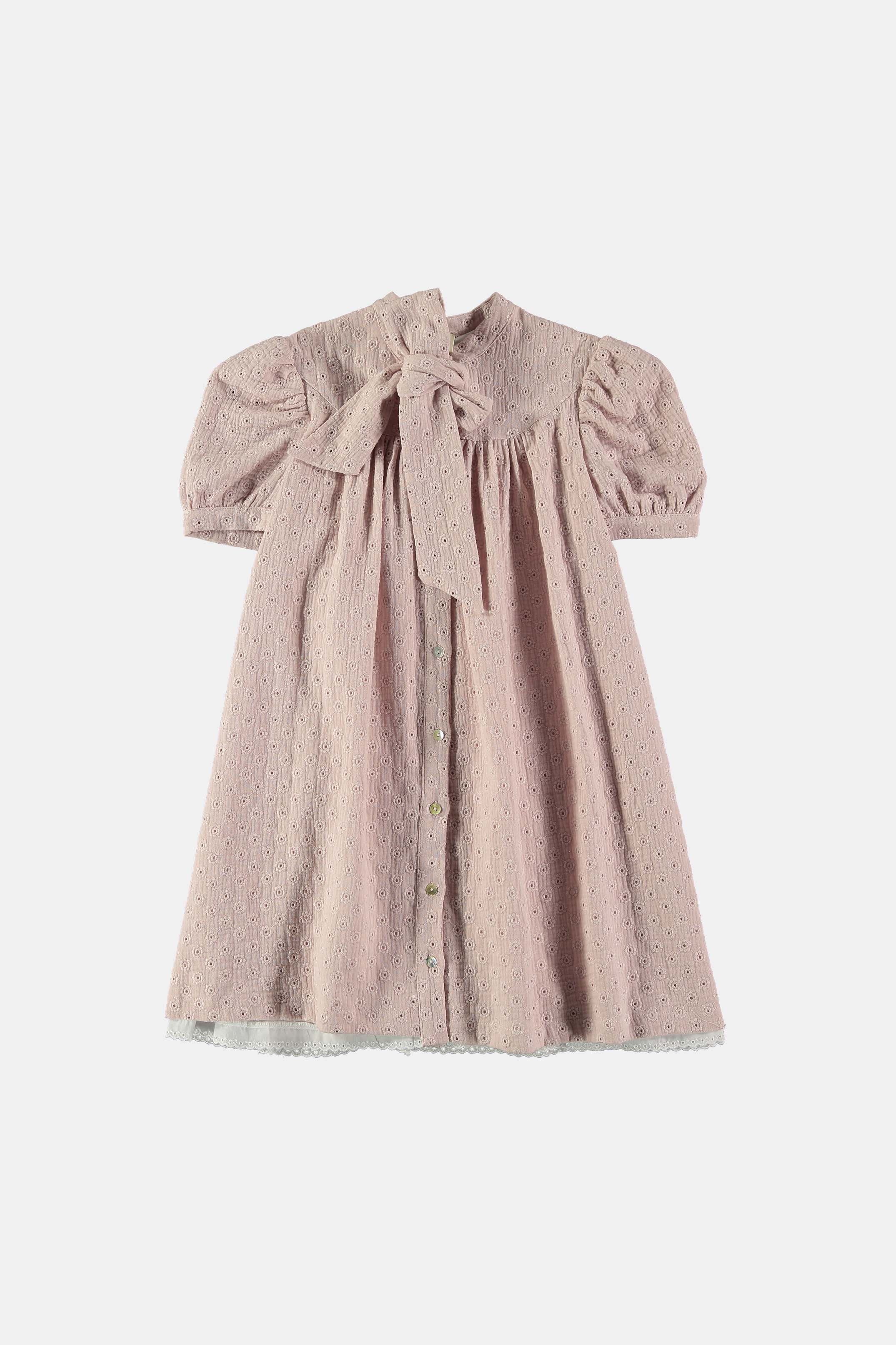 Coco Au Lait BRITISH EMBROIDERY PINK DRESS Pink