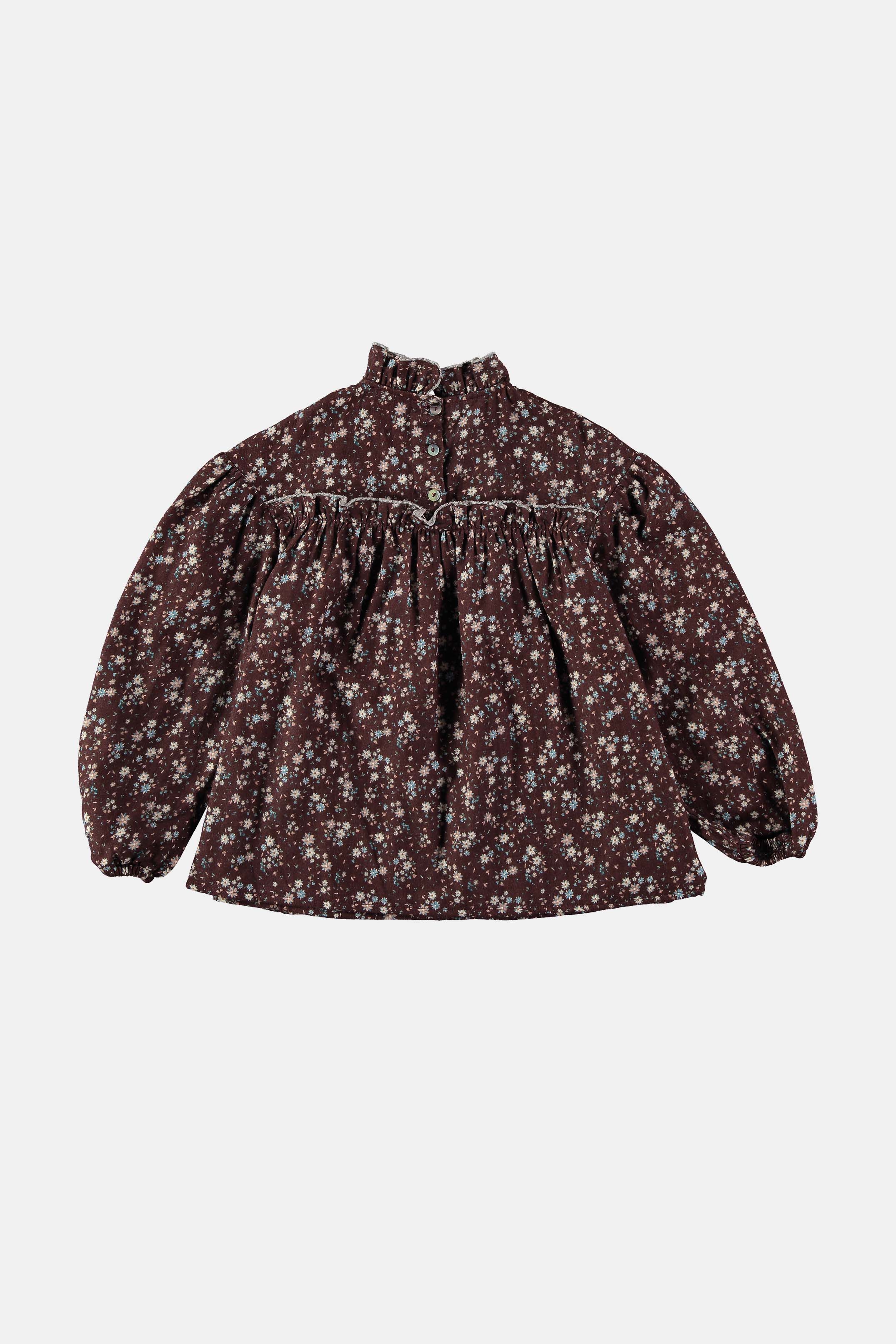Coco Au Lait BROWN FLOWERS BLOUSE Brown Flowers