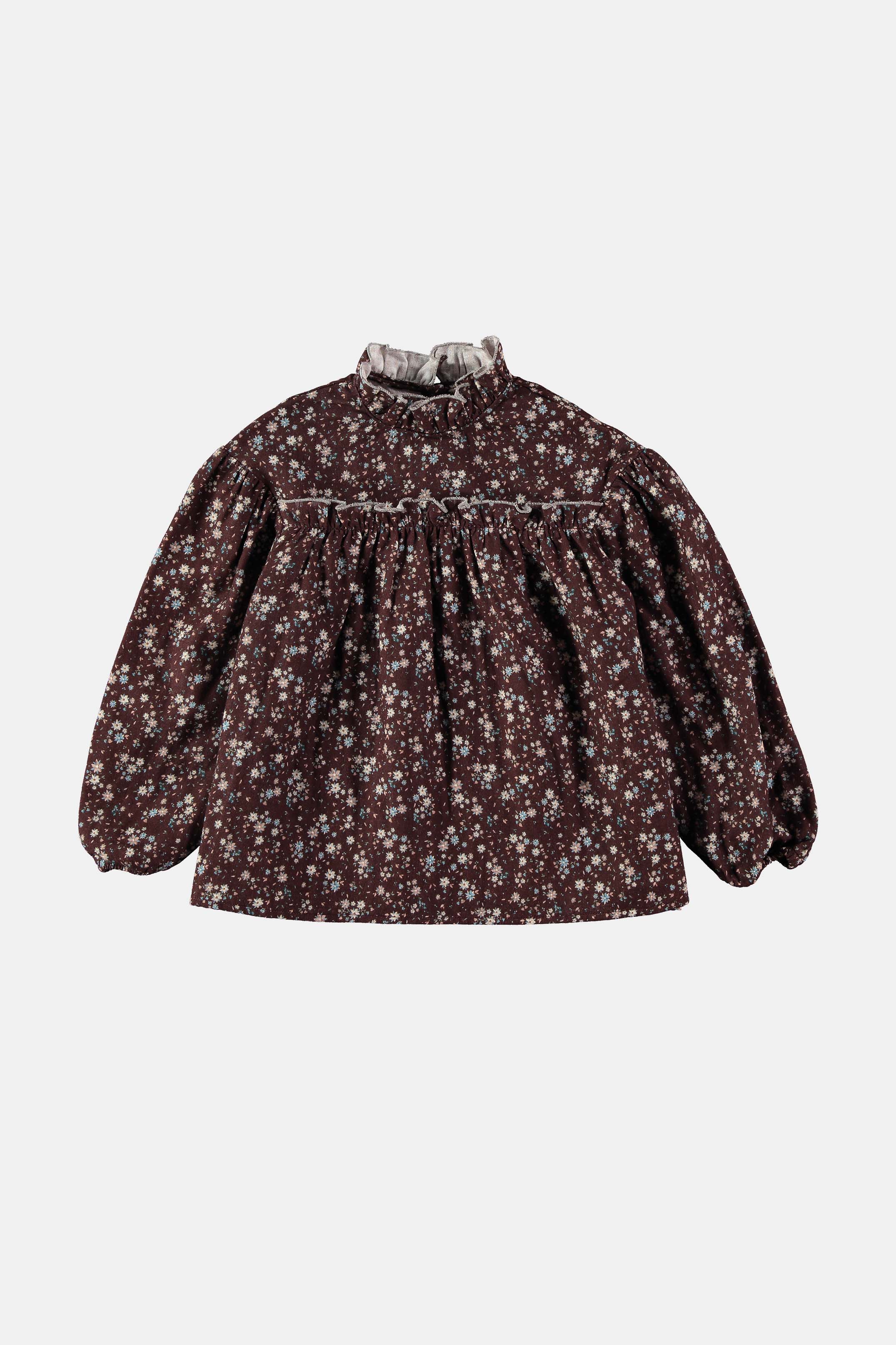Coco Au Lait BROWN FLOWERS BLOUSE Brown Flowers