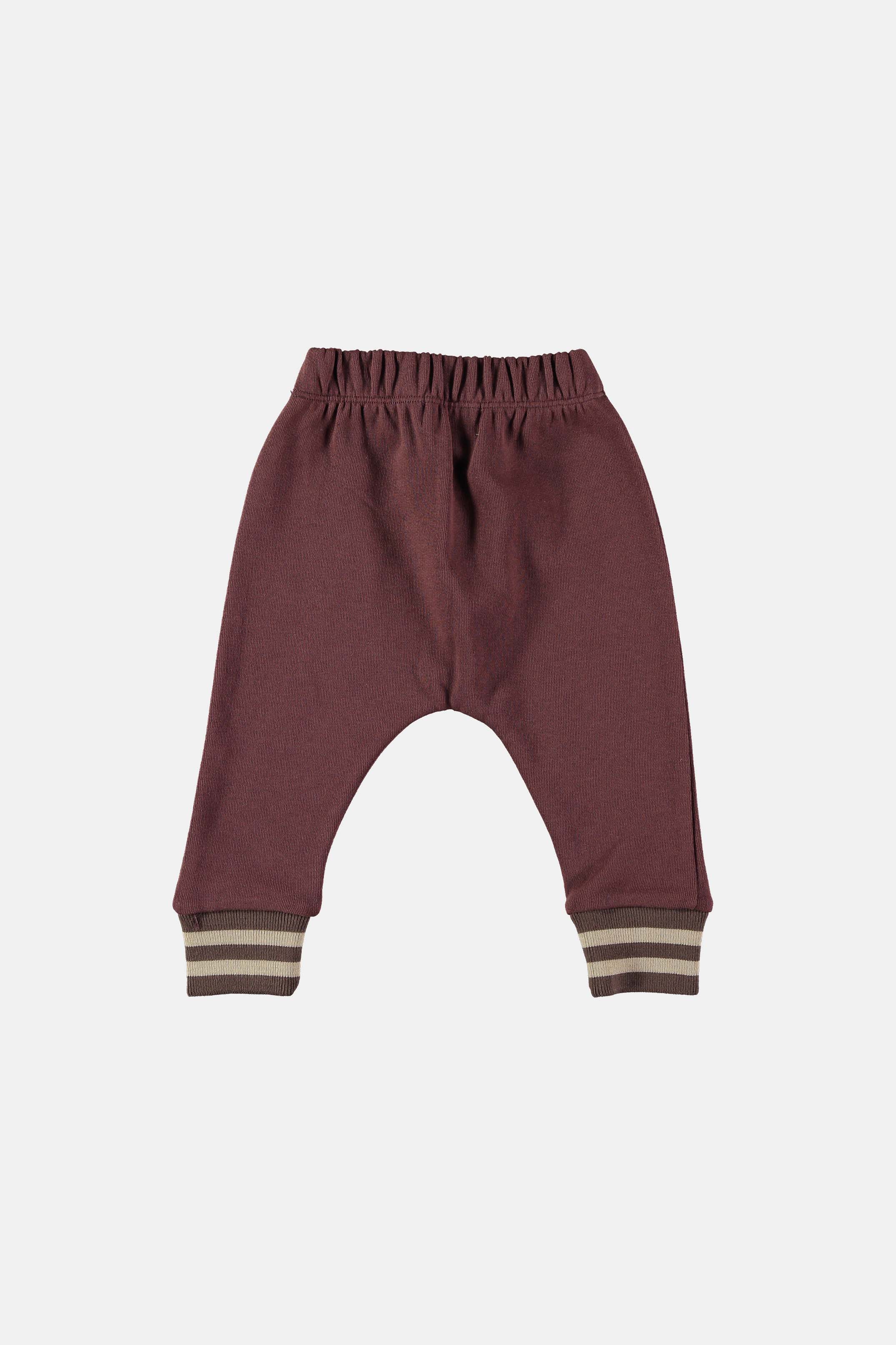 Coco Au Lait BROWN STONE BABY PLUSH TROUSERS Brown Stone