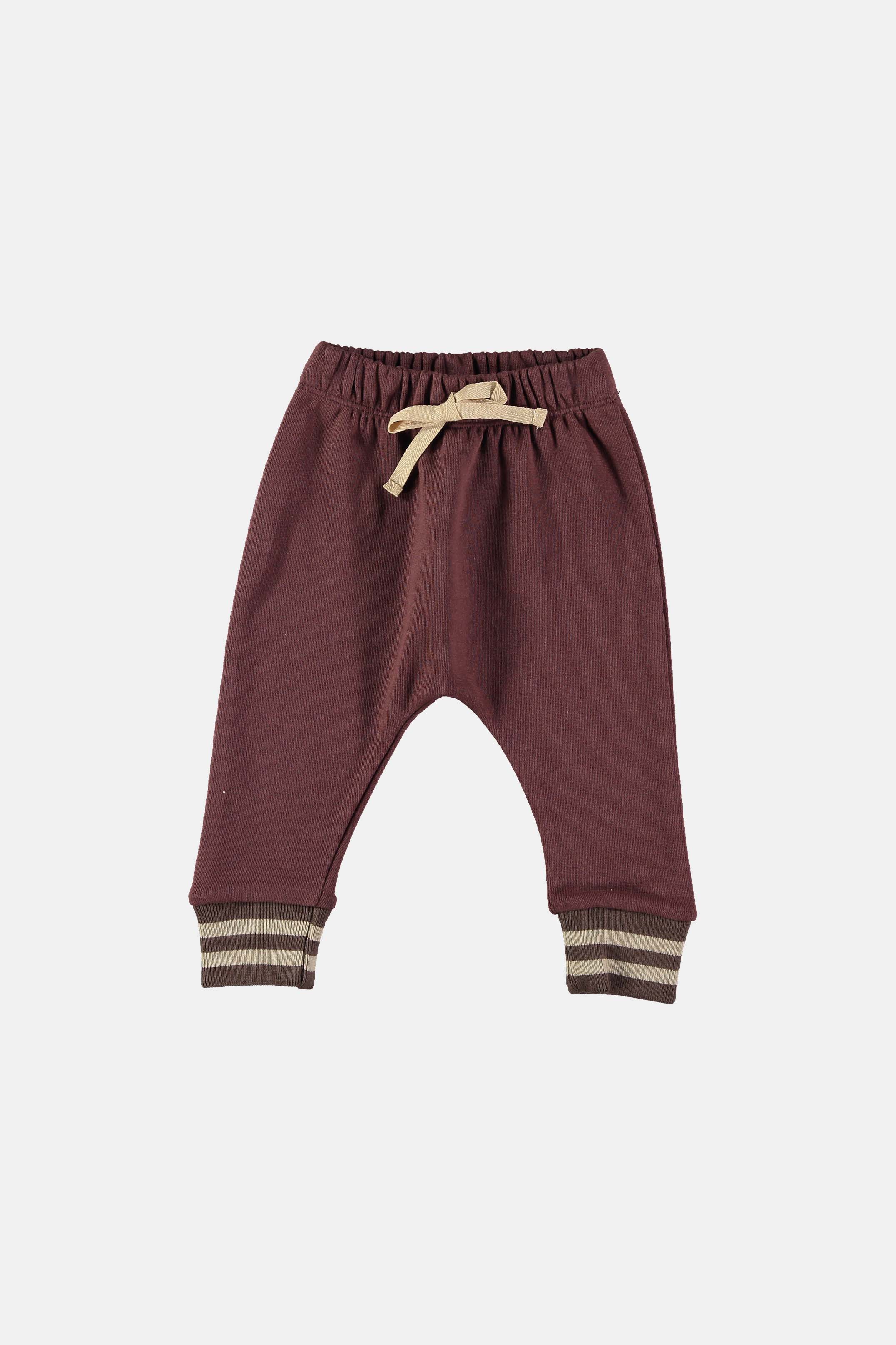 Coco Au Lait BROWN STONE BABY PLUSH TROUSERS Brown Stone