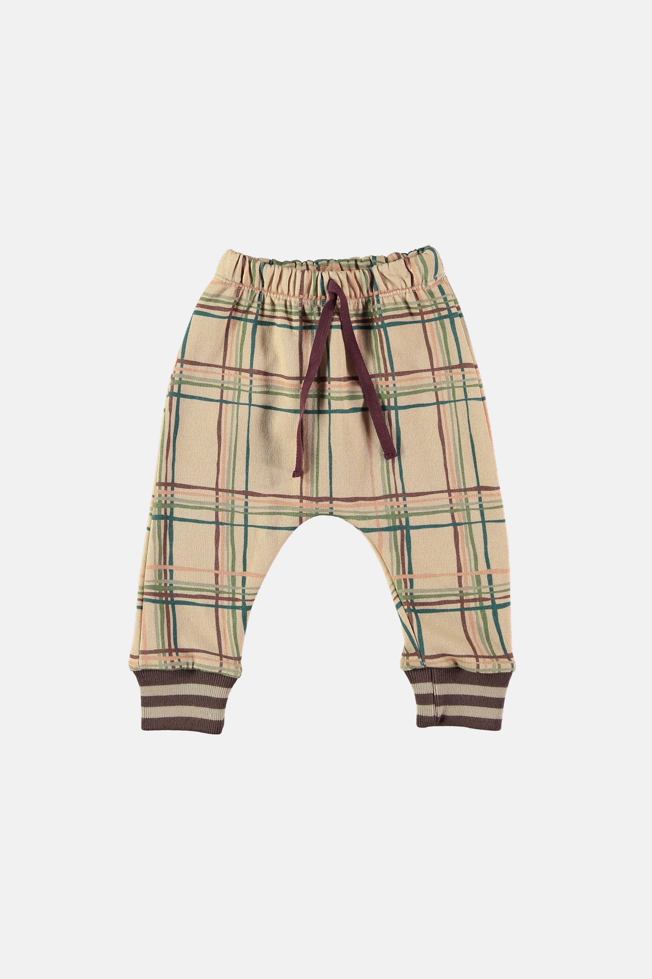 Coco Au Lait CHECK PLUSH BABY JOGGING TROUSERS Checks AW22