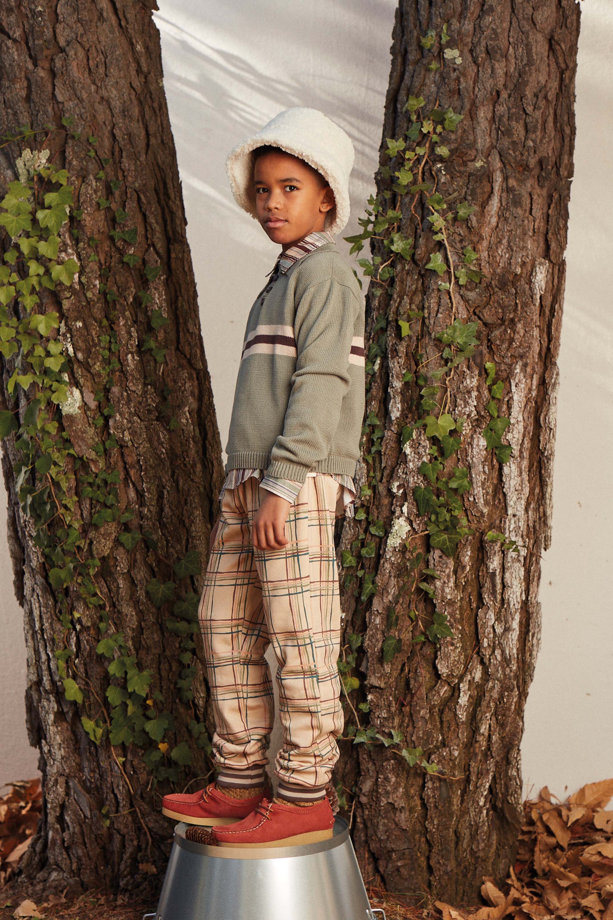 Coco Au Lait CHECK PLUSH JOGGING TROUSERS Checks AW22