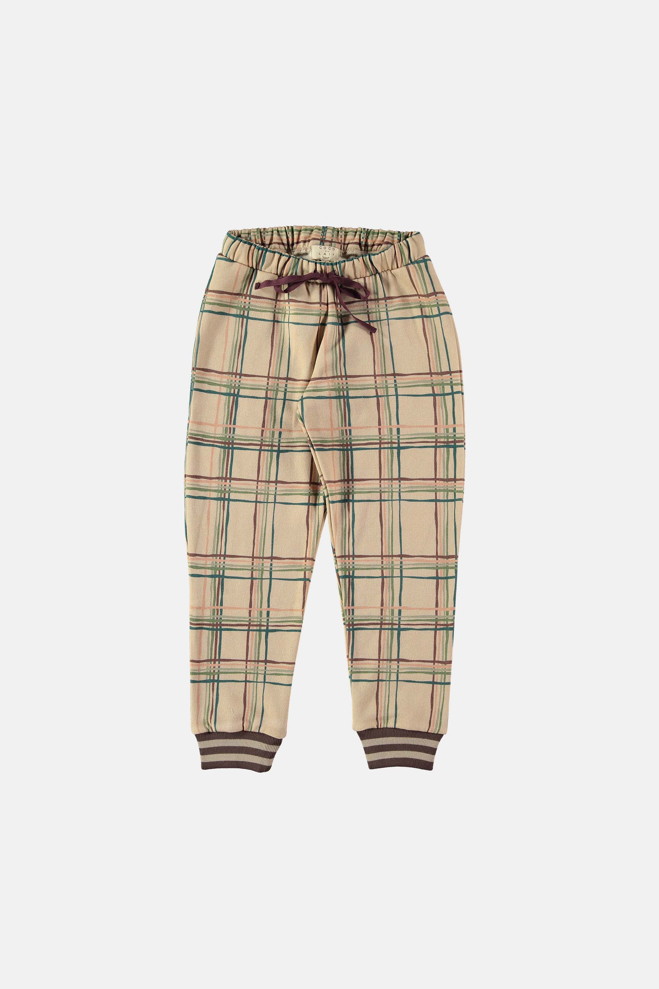Coco Au Lait CHECK PLUSH JOGGING TROUSERS Checks AW22