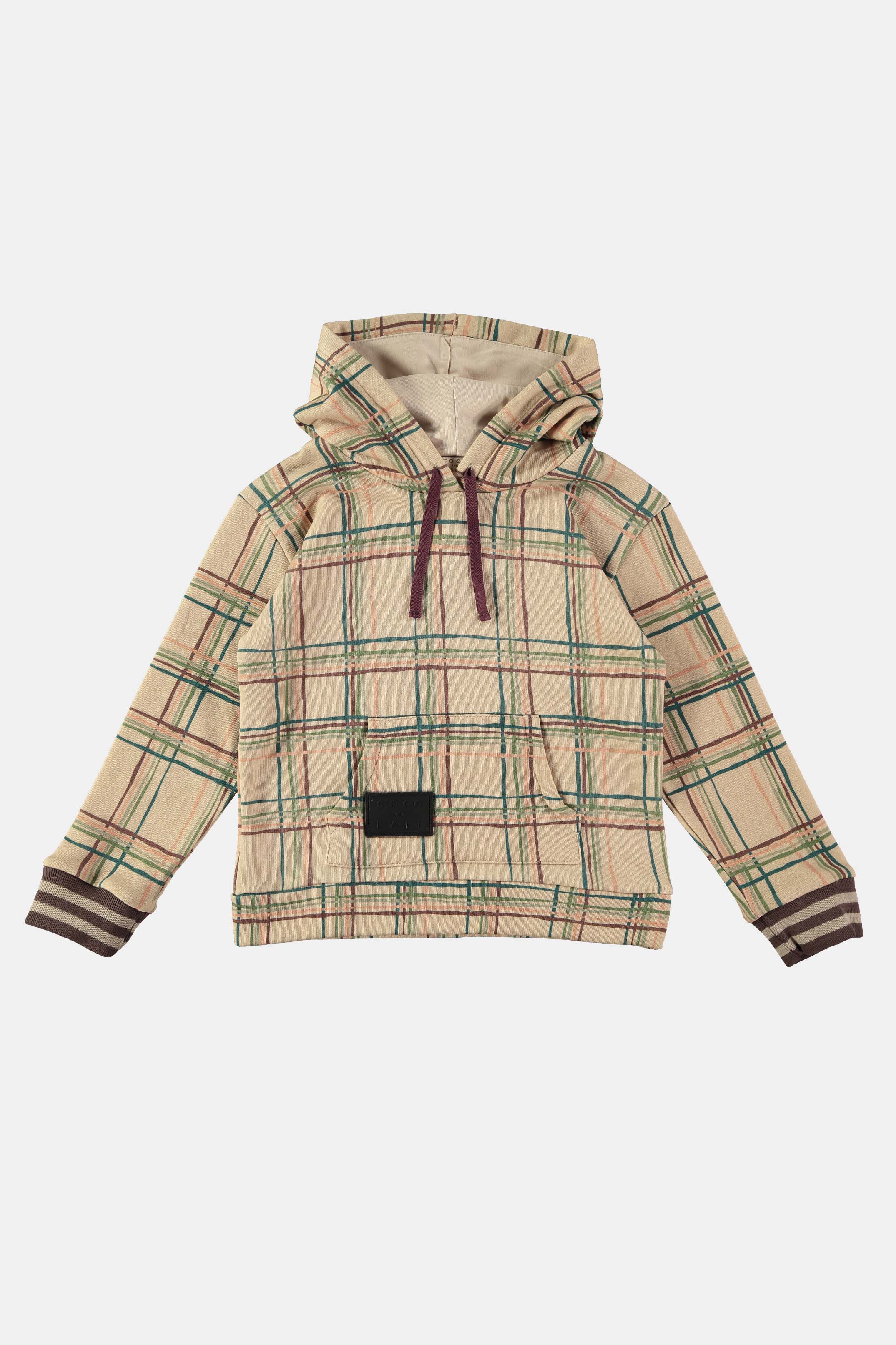 Coco Au Lait CHECK PLUSH SWEATSHIRT Checks AW22