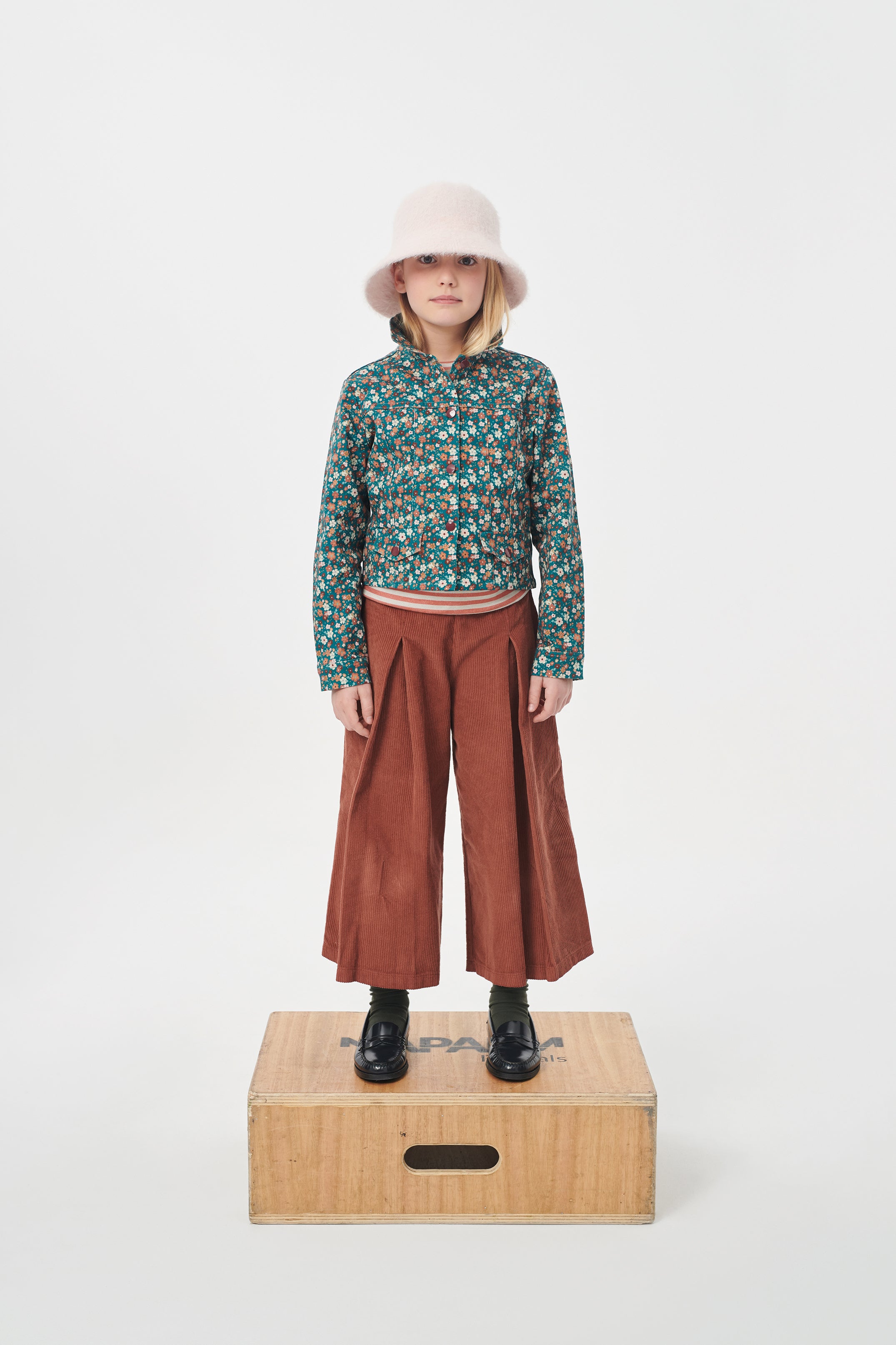 Pantalón de Pana Con Pliegues Brandy