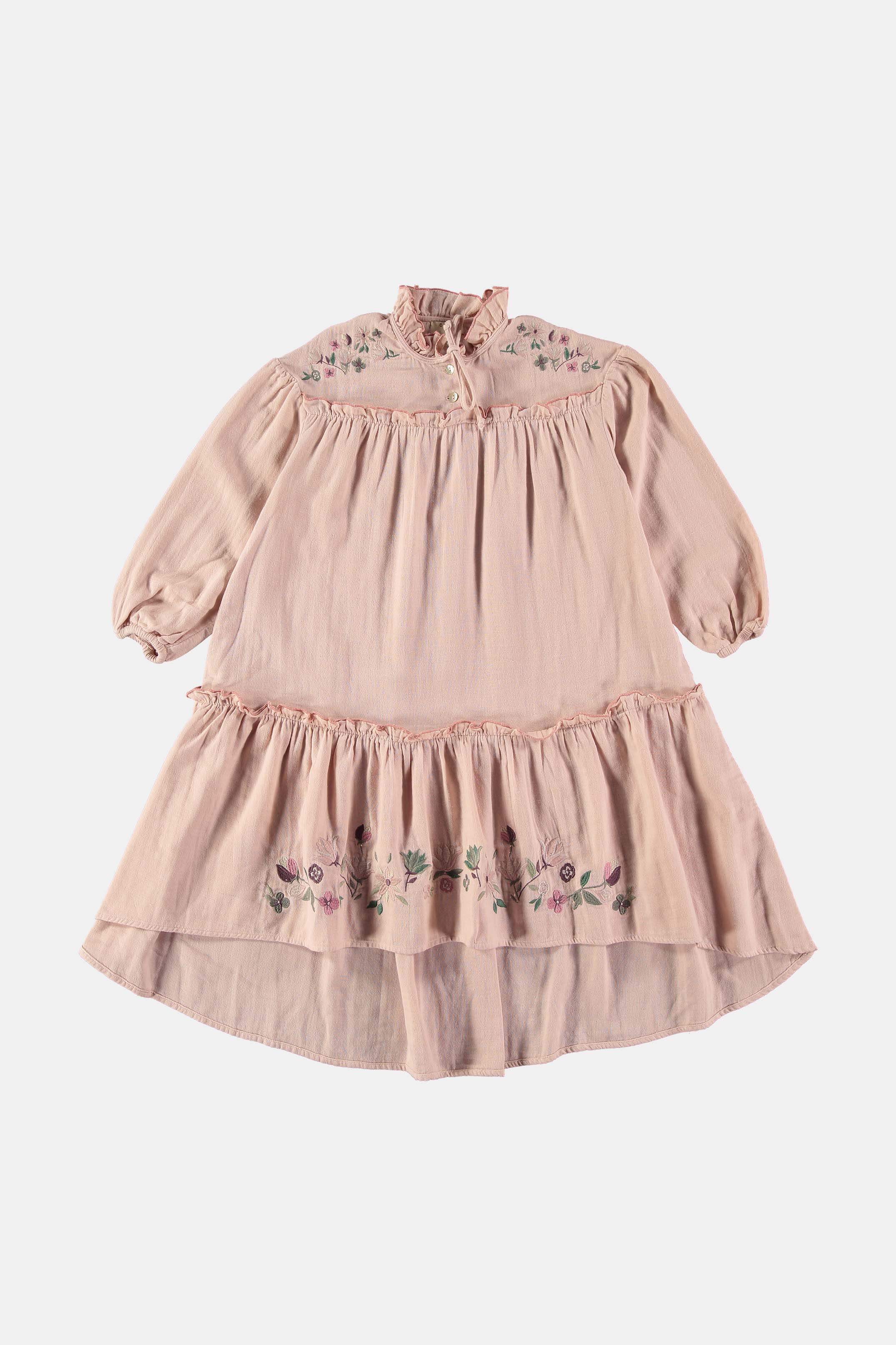 Coco Au Lait EMBROIDERED ROSE SMOKE DRESS Rose Smoke