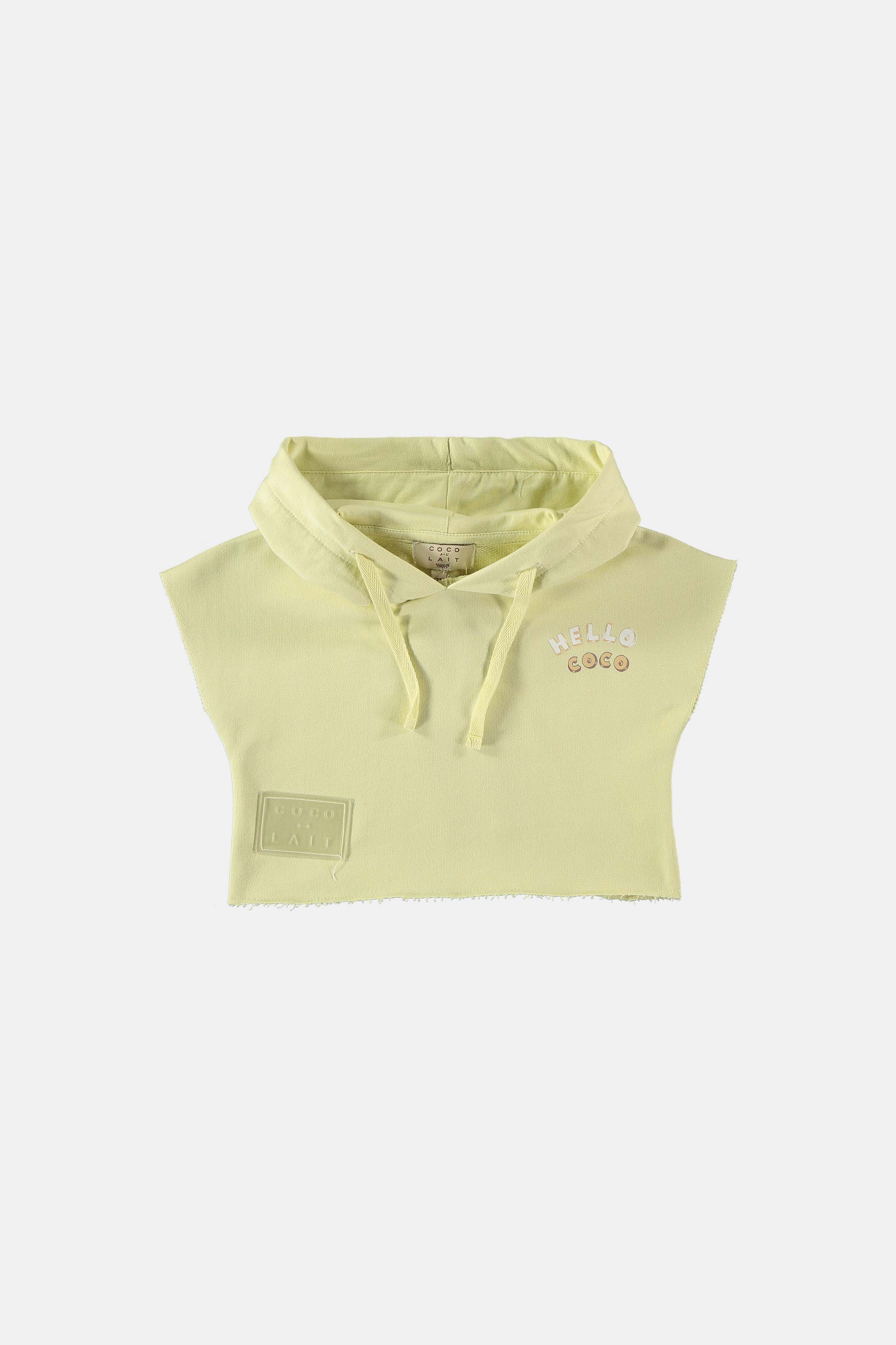 Coco Au Lait HELLO-COCO SHORT SLEEVE SWEATSHIRT  Yellow