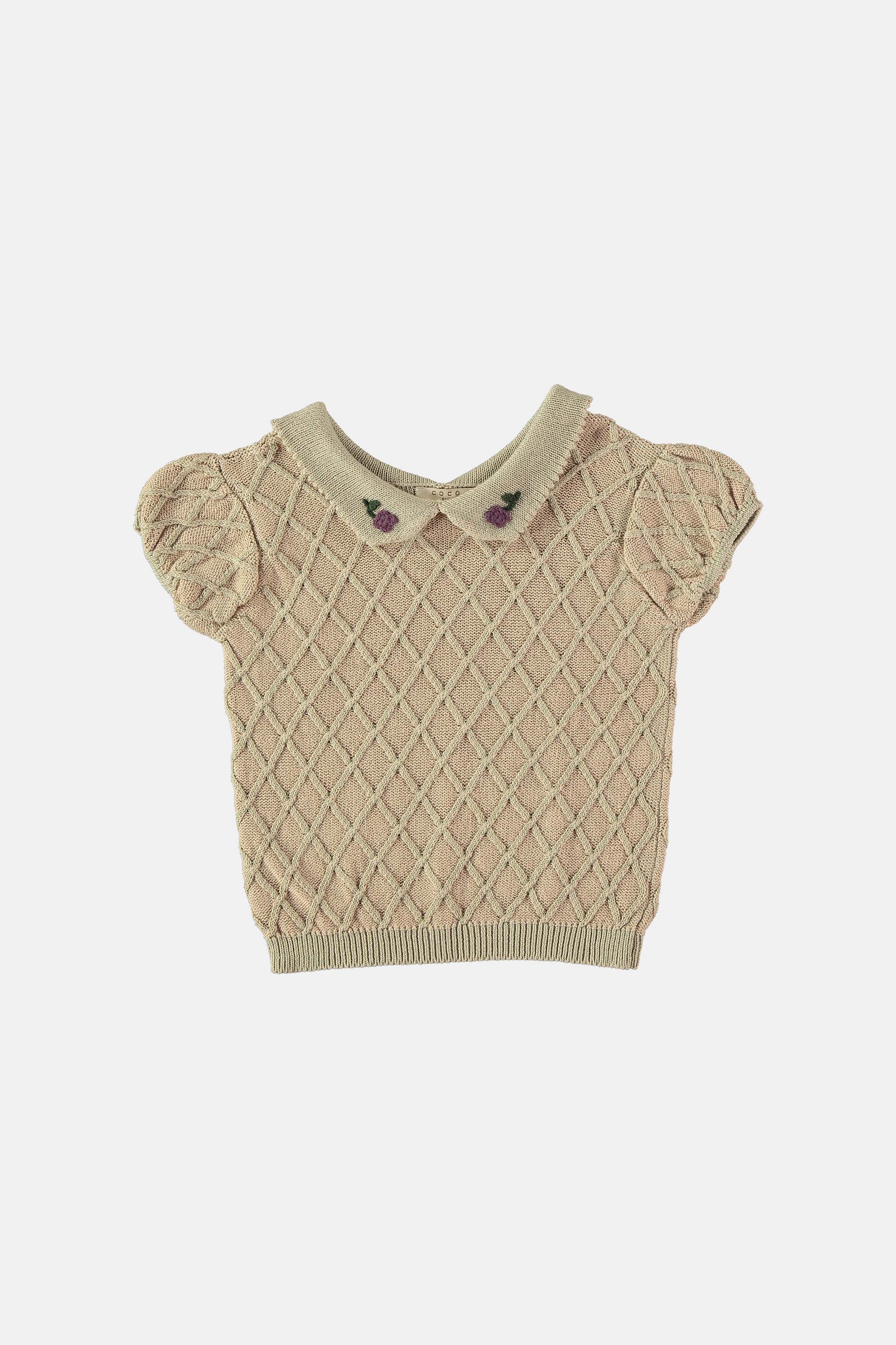 Coco Au Lait LAVANDA DIAMOND KNIT BLOUSE  Lavanda