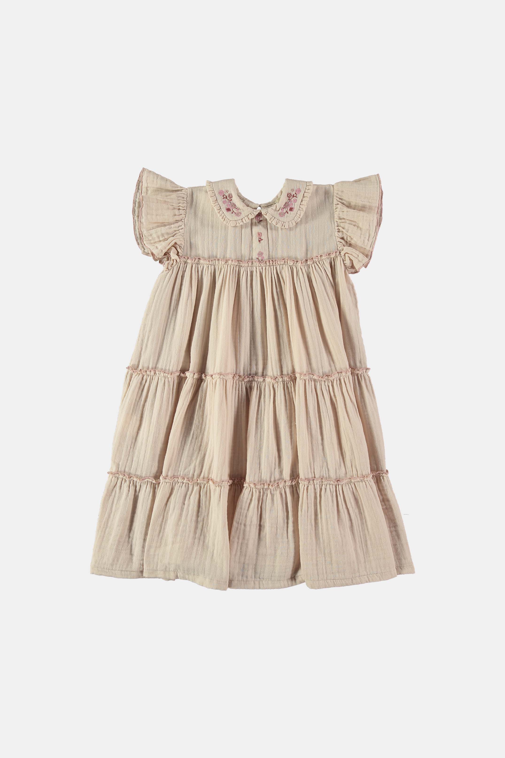 Coco Au Lait PINK BAMBULA EMBROIDERY DRESS  Pink