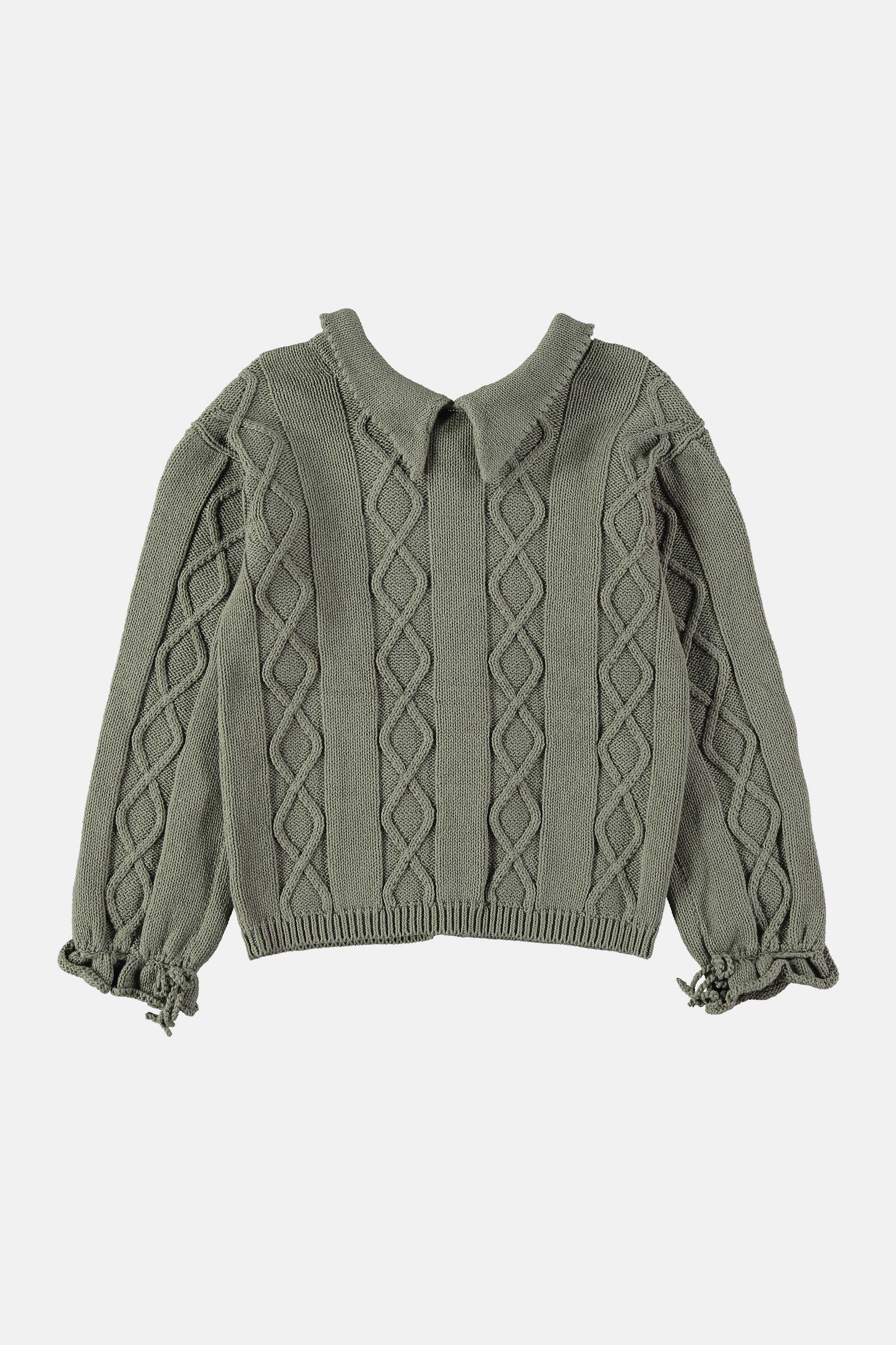 Coco Au Lait VETIVER EMBROIDERED SWEATER Vetiver