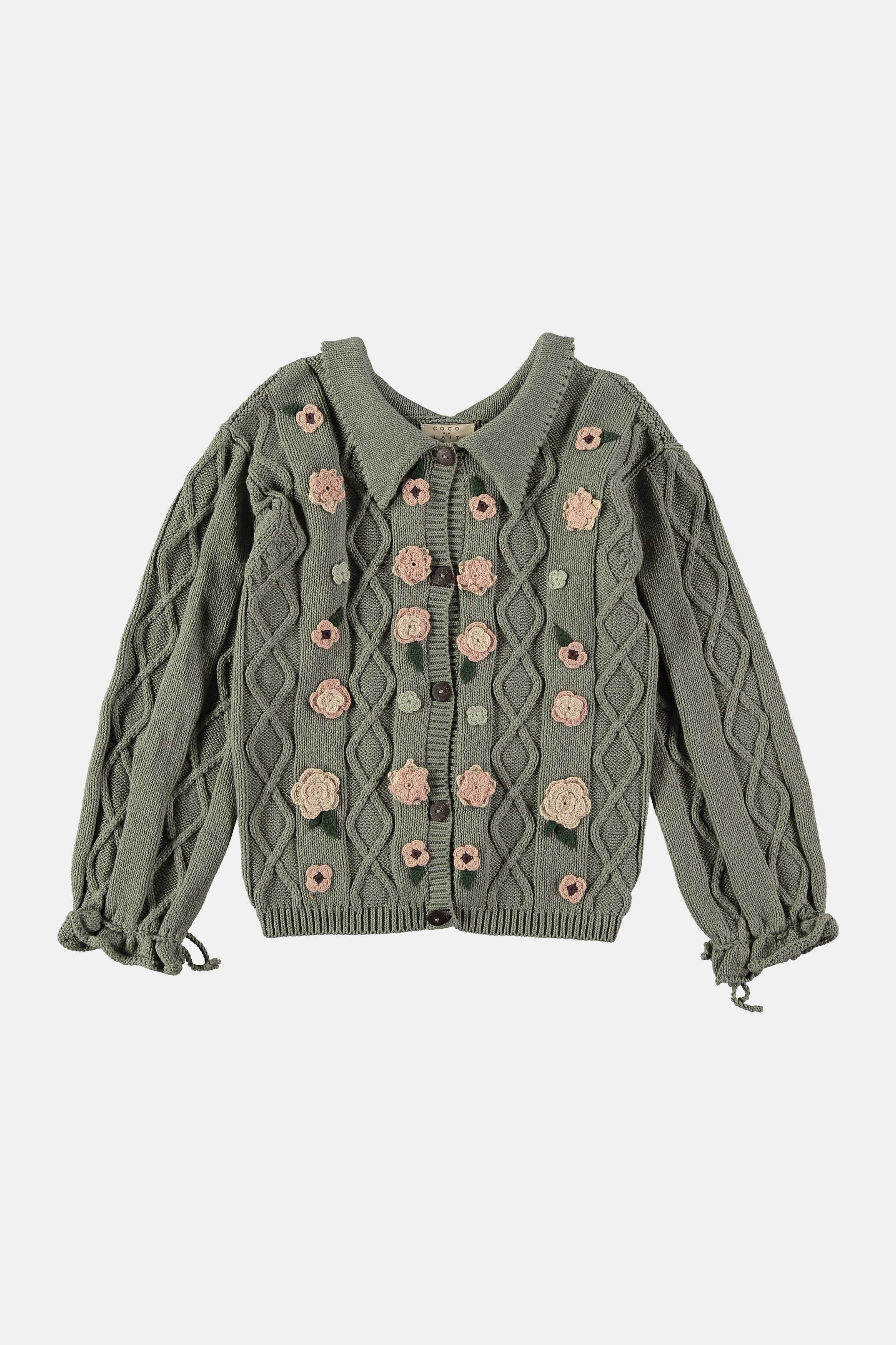 Coco Au Lait VETIVER EMBROIDERED SWEATER Vetiver