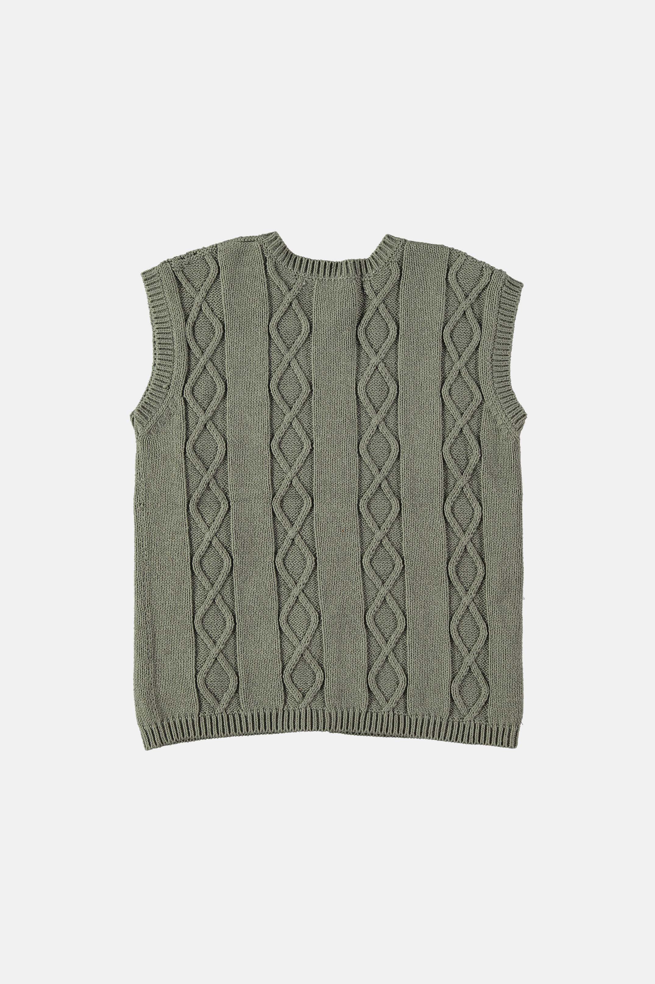 Coco Au Lait VETIVER EMBROIDERED VEST Vetiver