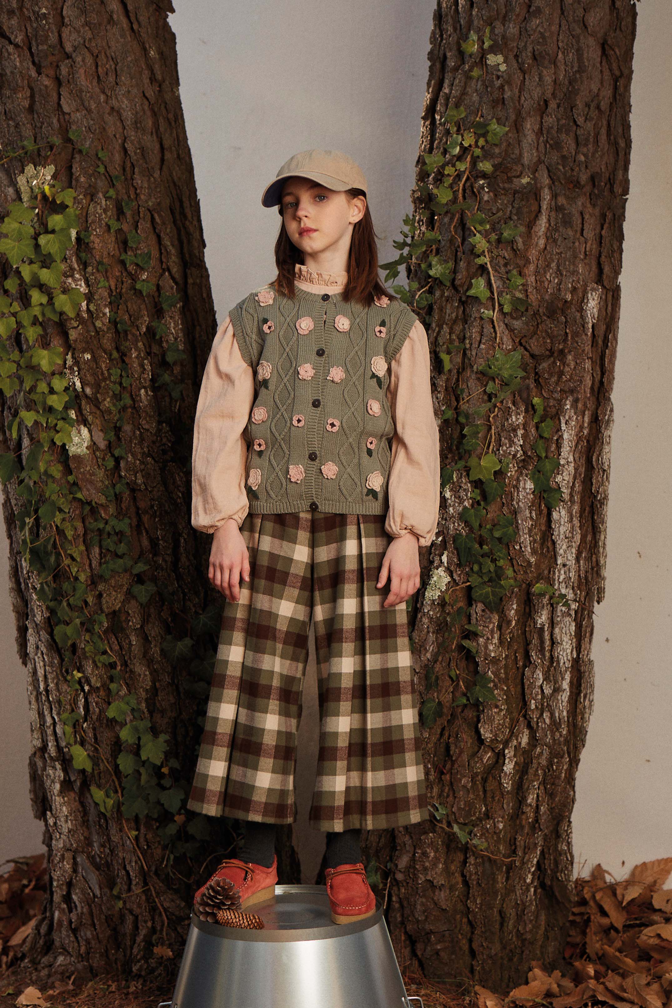 Coco Au Lait VETIVER EMBROIDERED VEST Vetiver