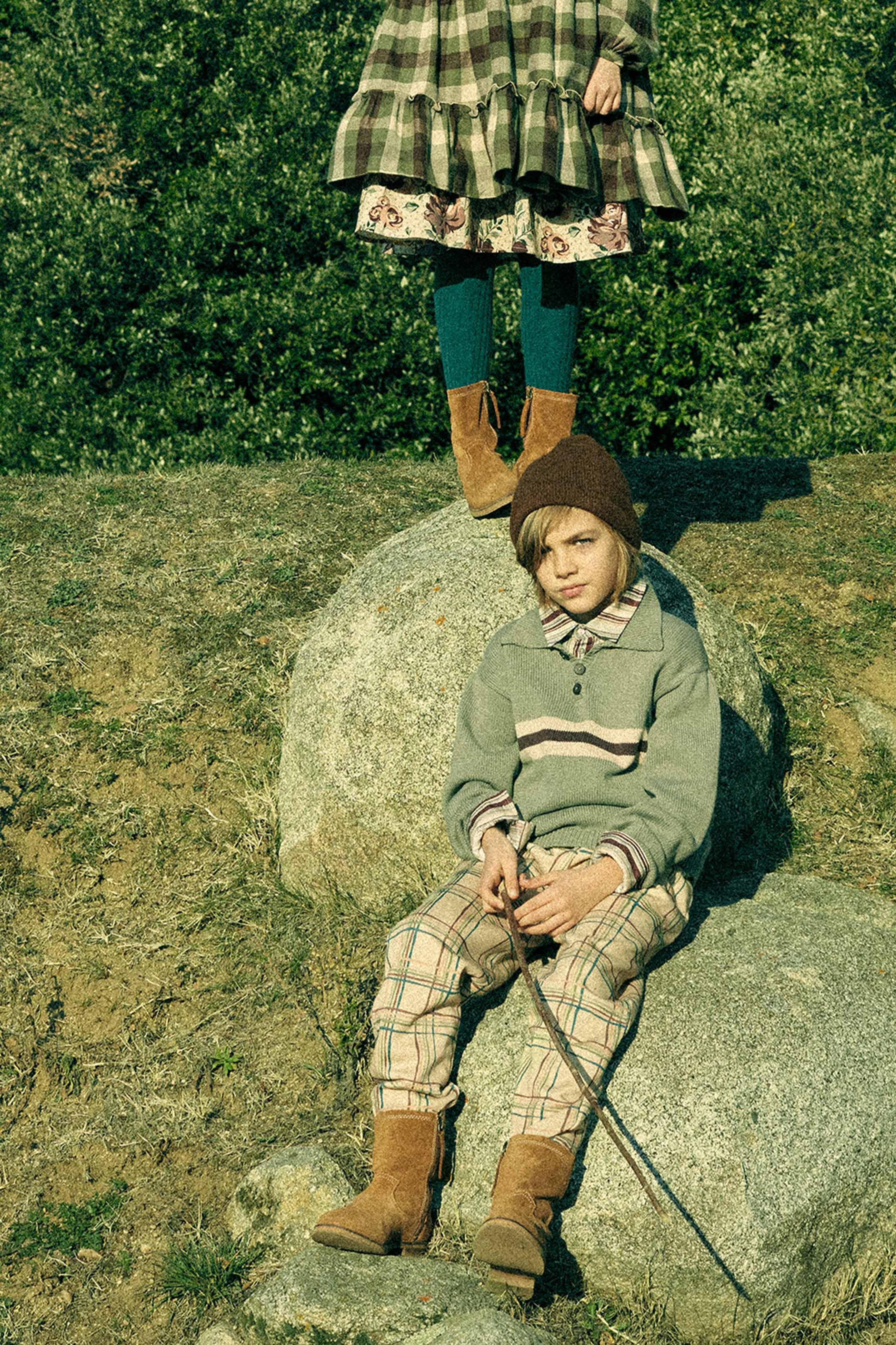 Coco Au Lait VETIVER VINTAGE LONG SLEEVE POLO Vetiver