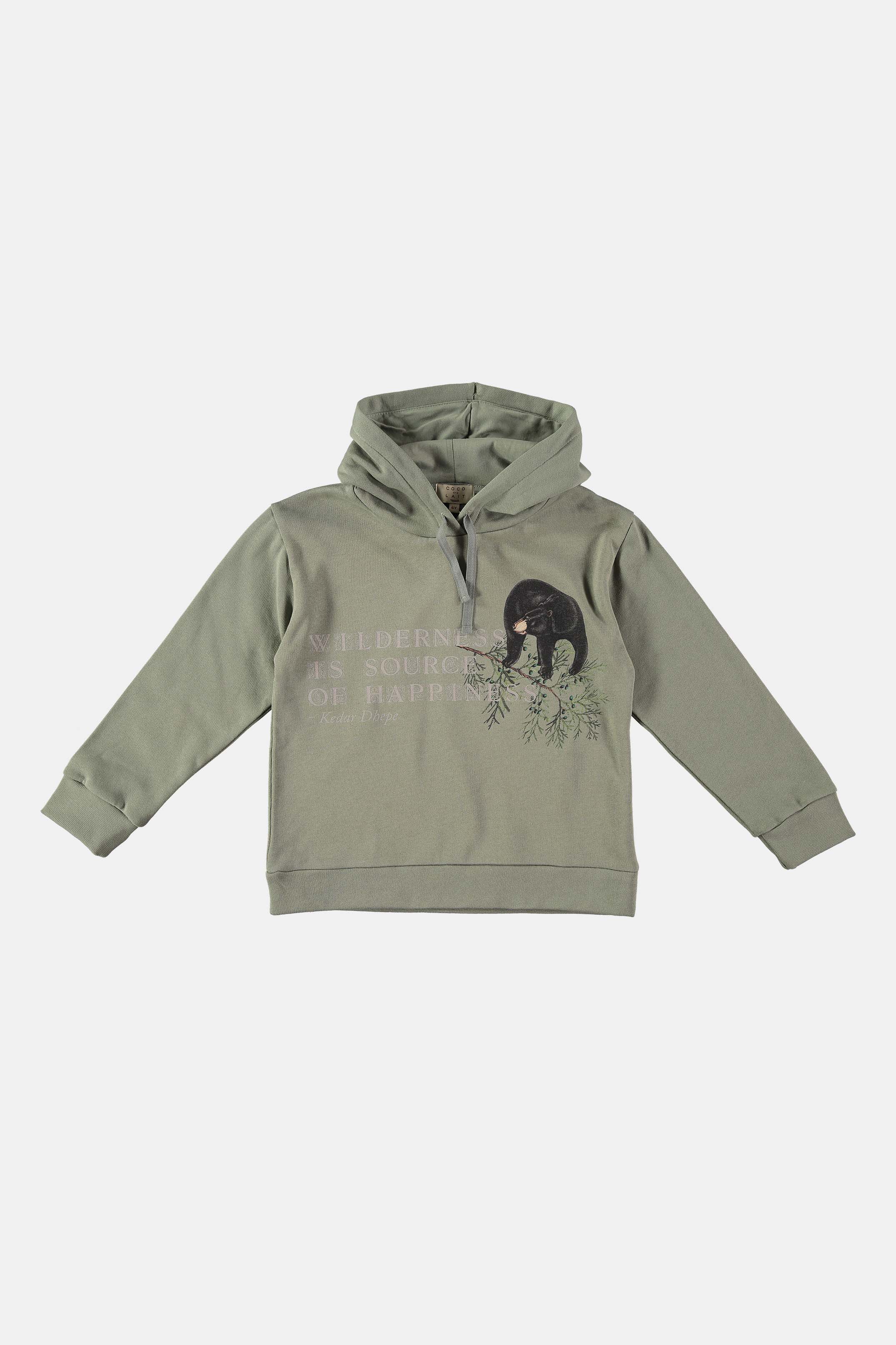 Coco Au Lait WILDERNESS GRAPHIC PLUSH SWEATSHIRT Vetiver