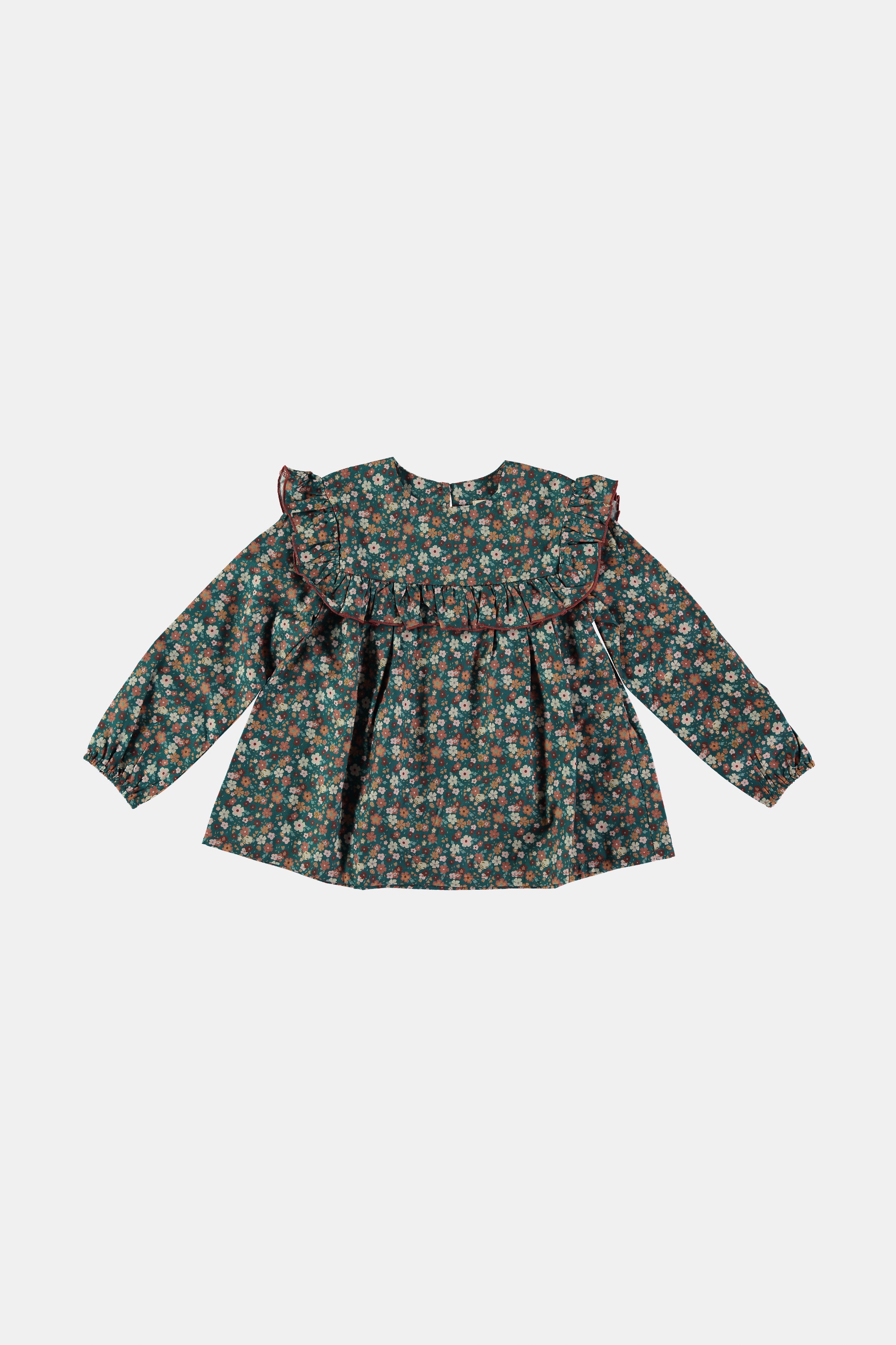 Blusa Winter Floral con Volante