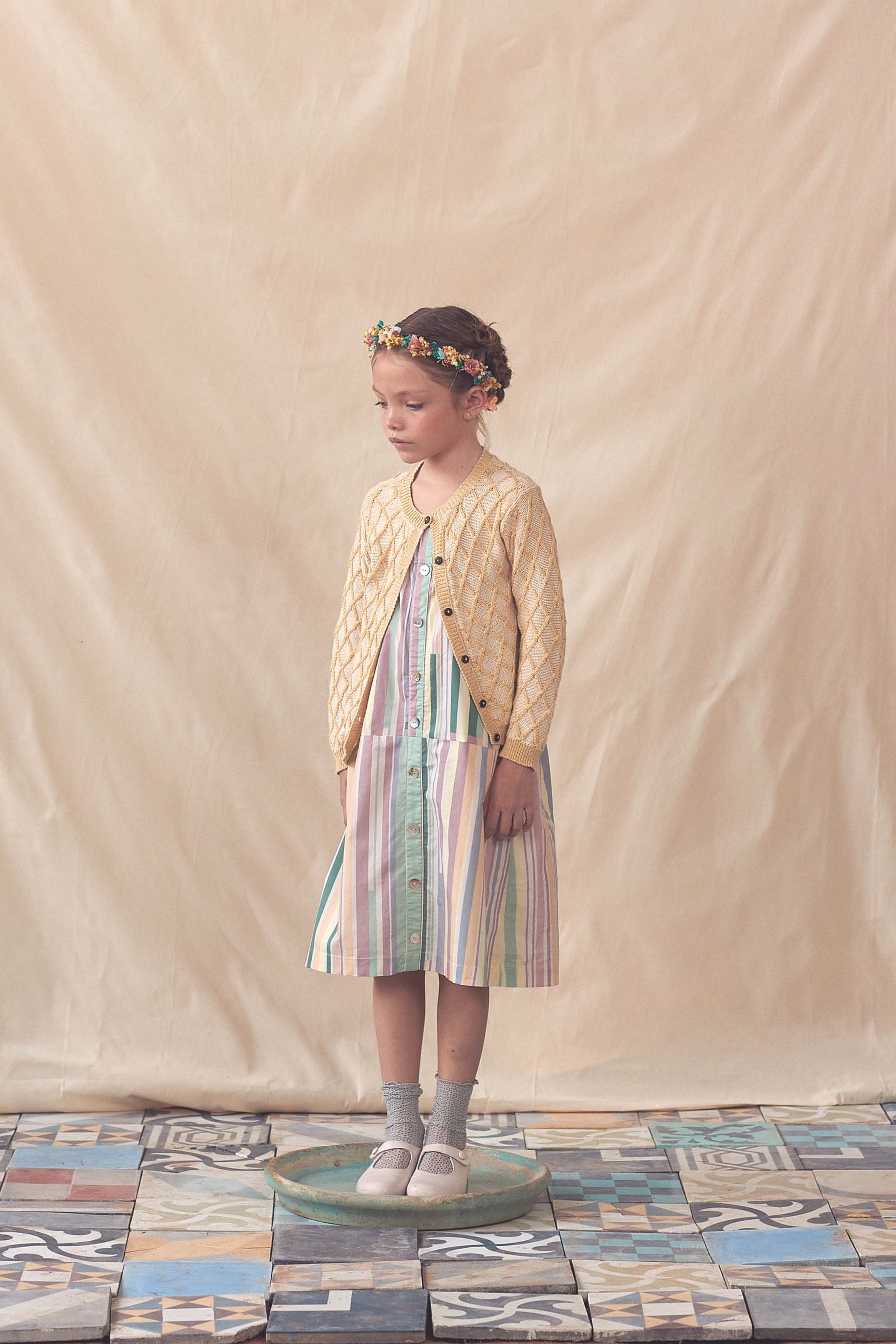 Coco Au Lait YELLOW DIAMOND KNIT CARDIGAN  Yellow