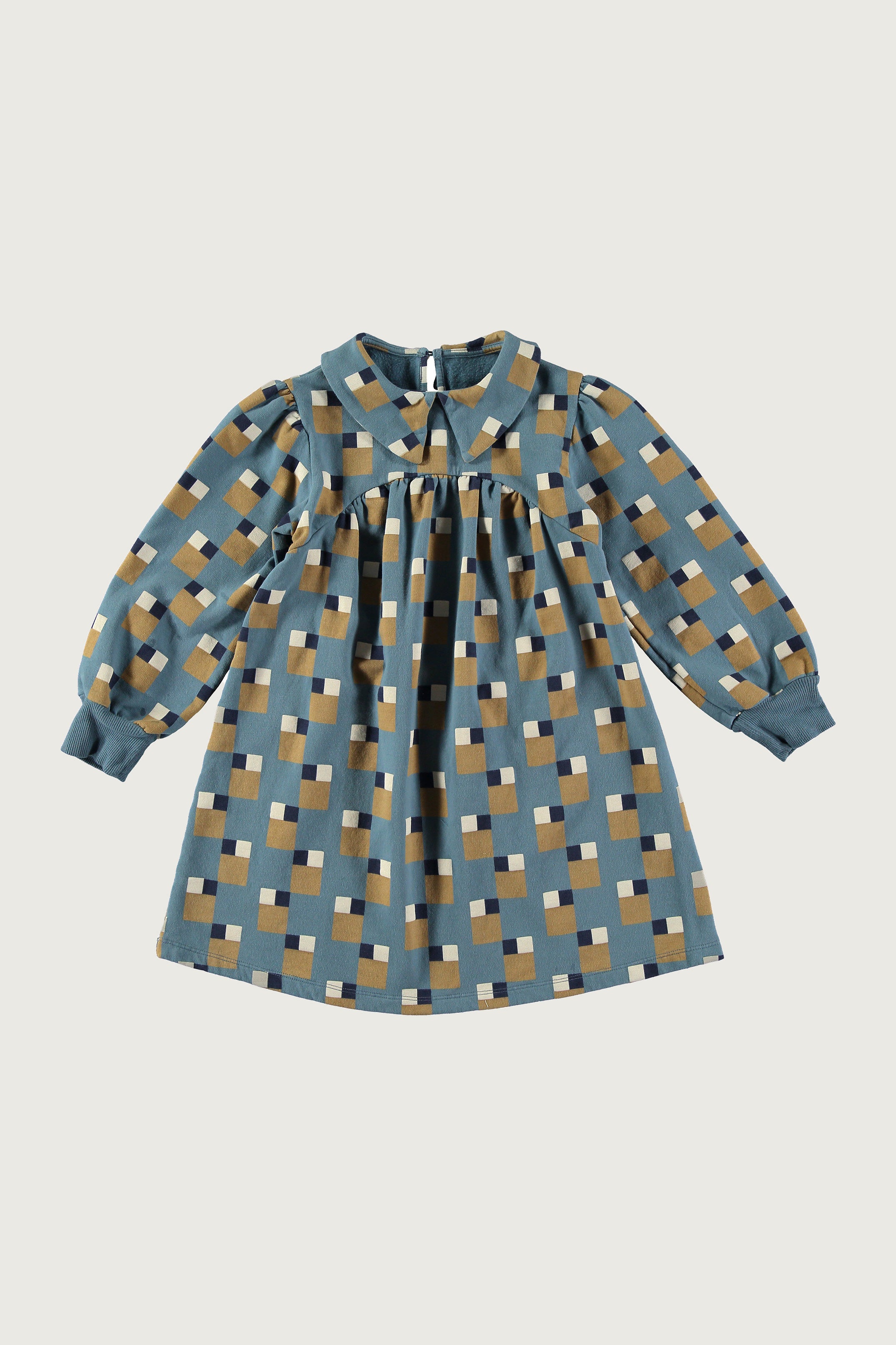 Coco Au Lait ABSTRACT ART FLEECE DRESS  Blue Mirage