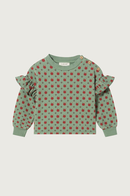 Coco Au Lait APPLES FELPA BABY SWEATSHIRT  Green Bay