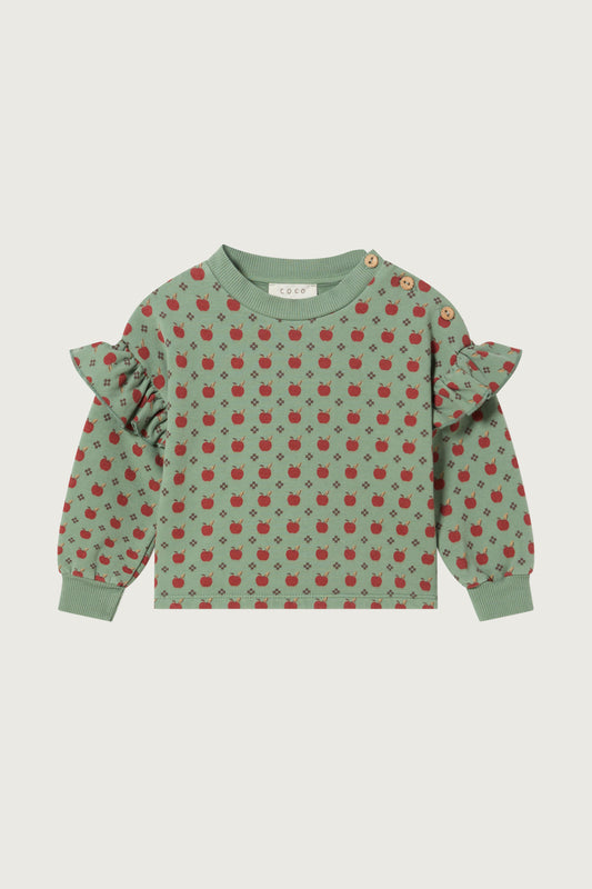 Coco Au Lait APPLES FELPA BABY SWEATSHIRT  Green Bay