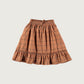Coco Au Lait BROWN GRID LONG SKIRT  Brown Grid