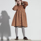 Coco Au Lait BROWN GRID SARJA DRESS  Brown Grid