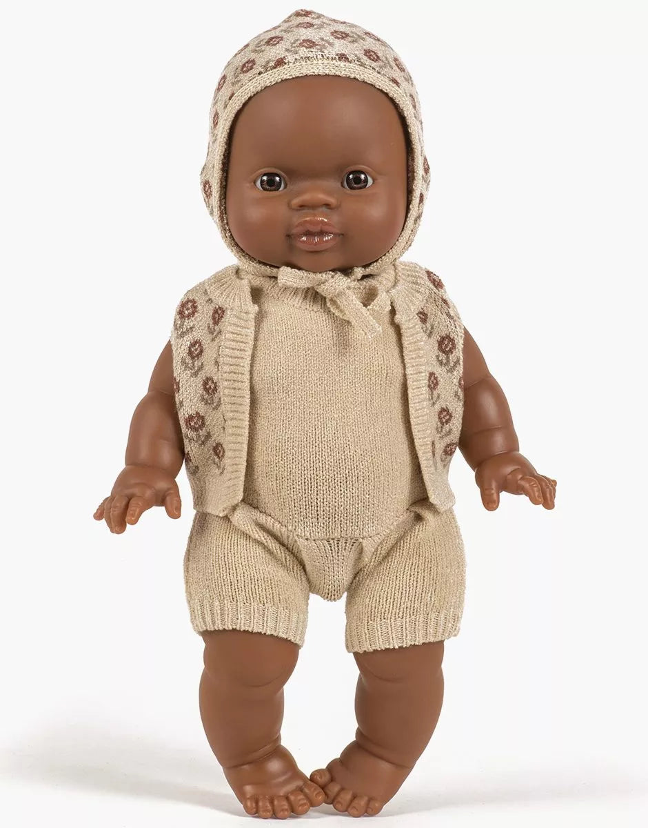 CARDIGAN DE PUNTO FLORES SILVESTRES COLOR LADRILLO