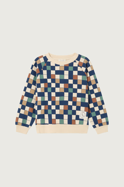 Coco Au Lait CHECKS SWEATSHIRT  Dark Denim