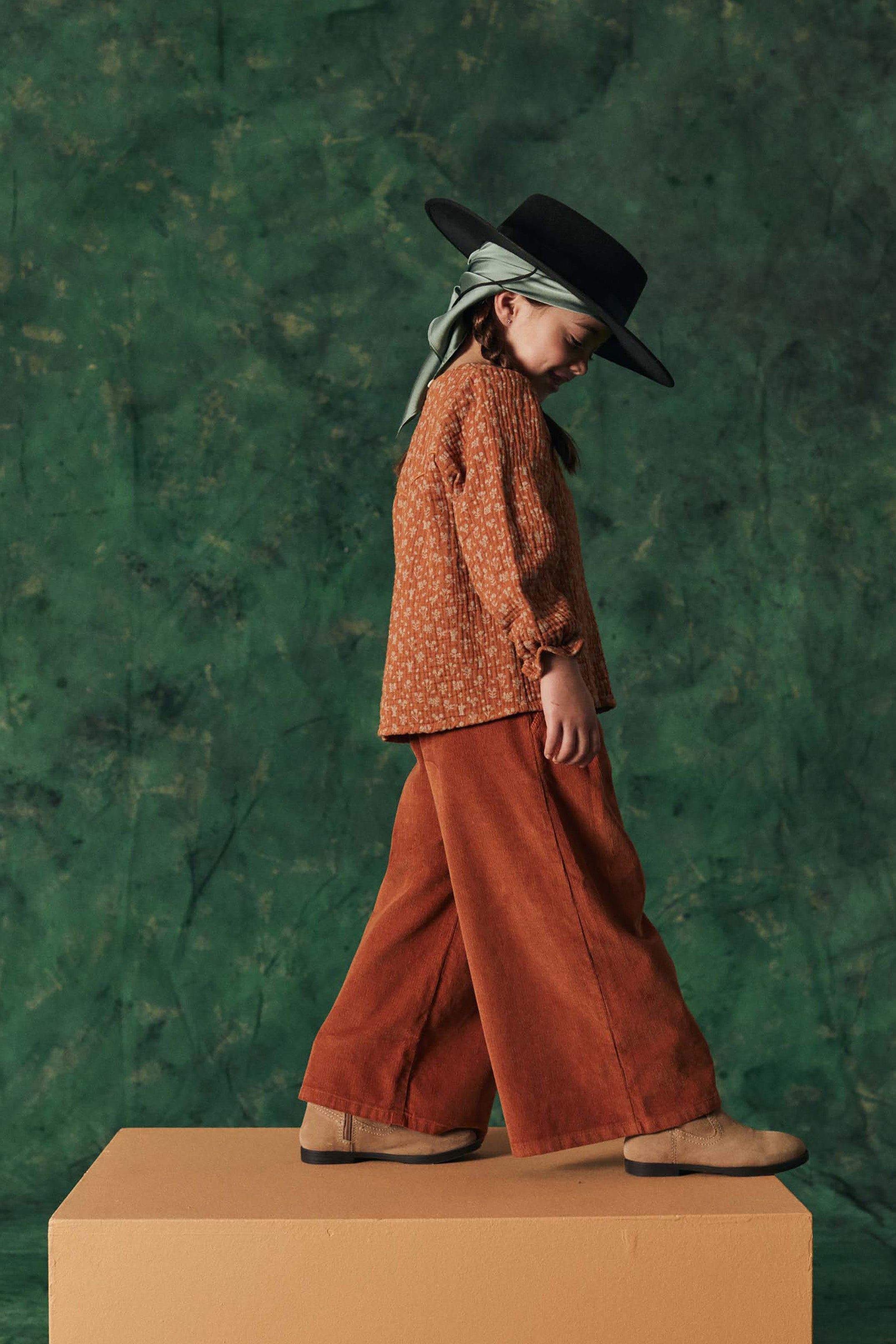 Coco Au Lait CORDUROY WIDE TROUSERS  Brown Sugar