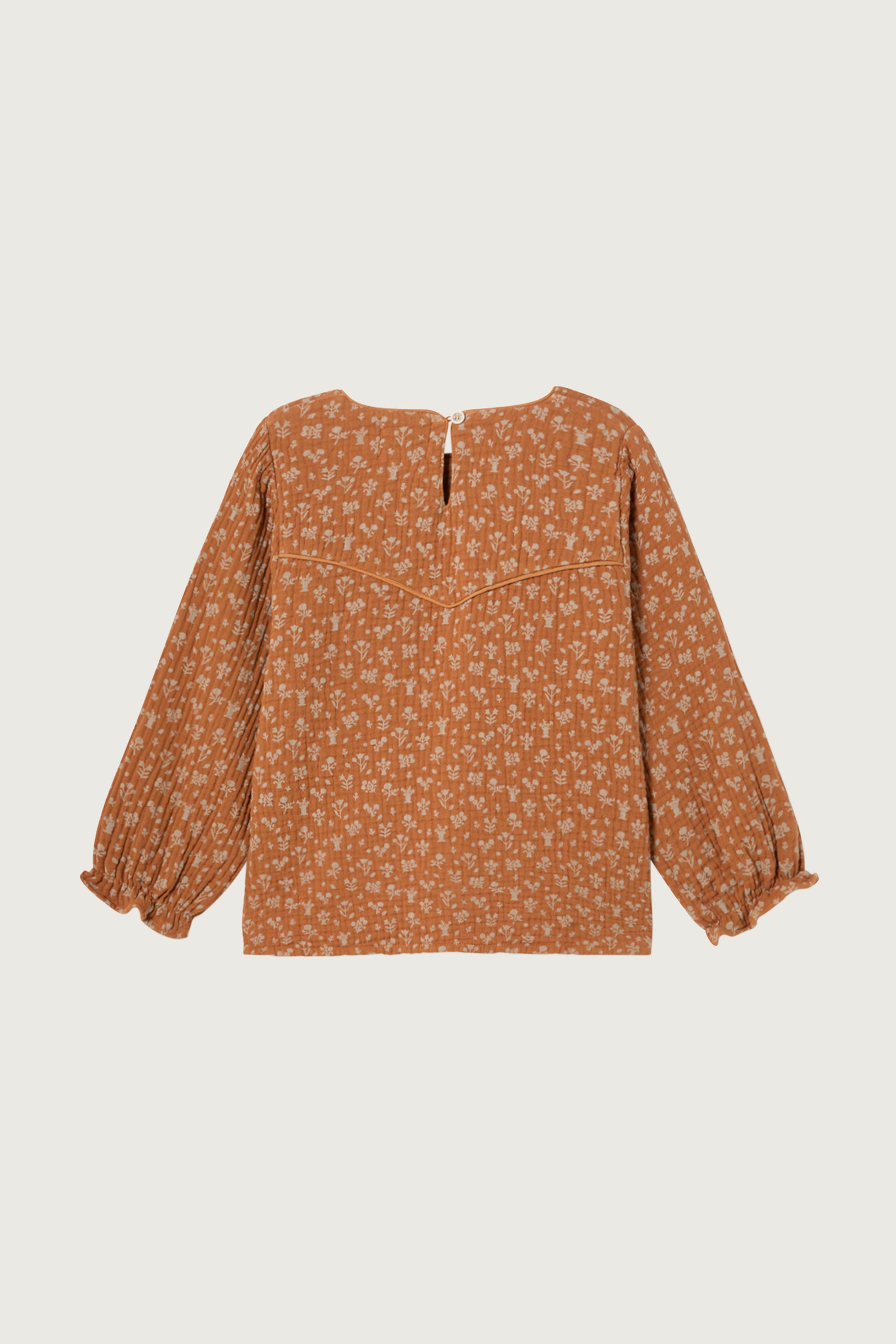 Coco Au Lait COWGIRL FLORAL BLOUSE  Brown Sugar